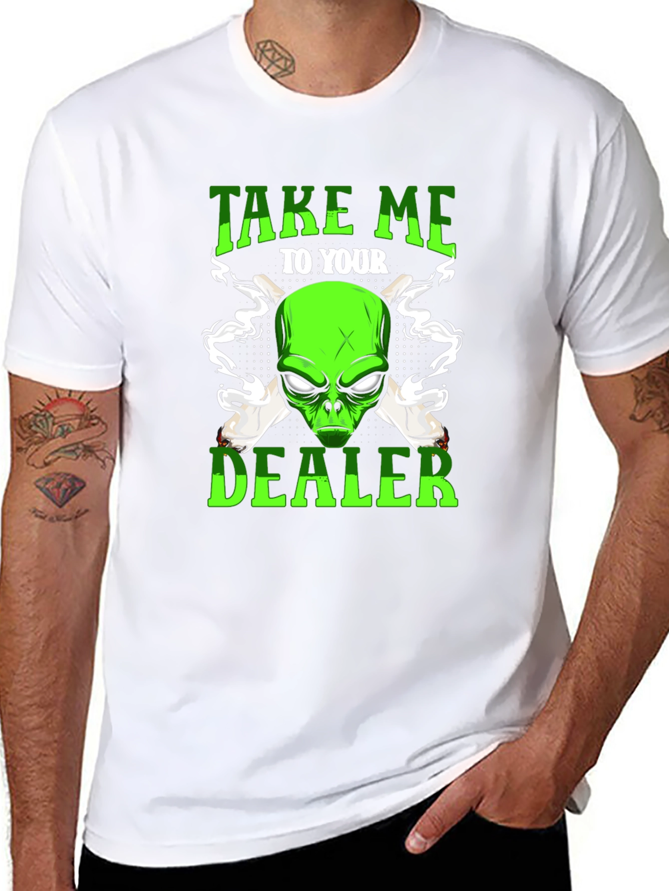 Alien Take Me To Your Dealer Graphic T-Shirt