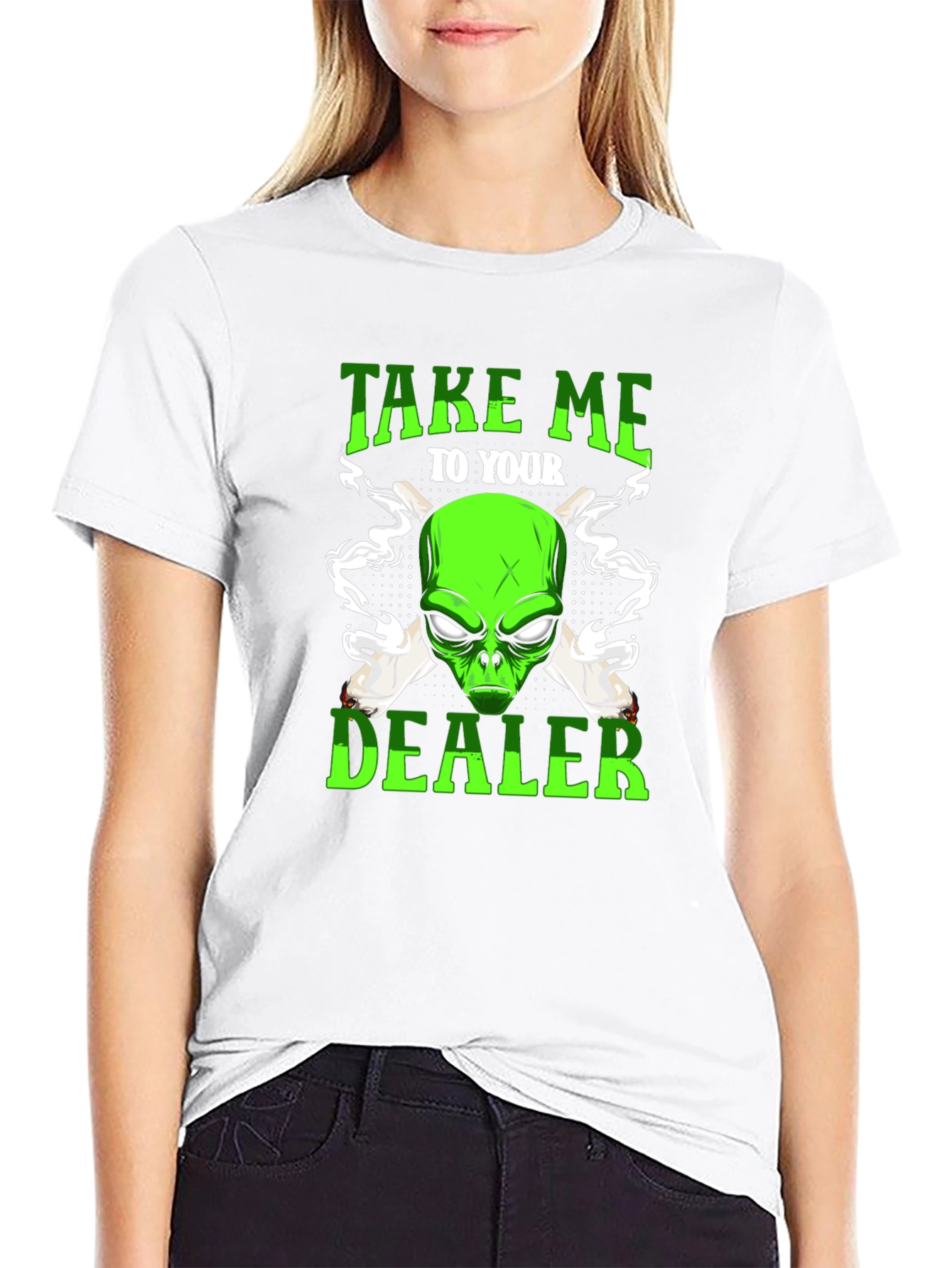 Alien Take Me To Your Dealer Graphic T-Shirt