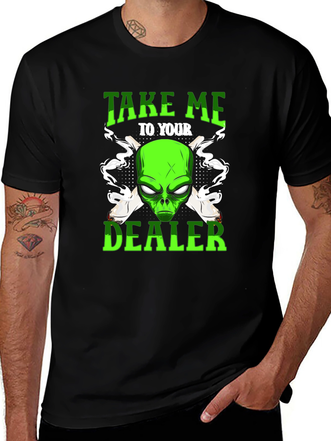 Alien Take Me To Your Dealer Graphic T-Shirt
