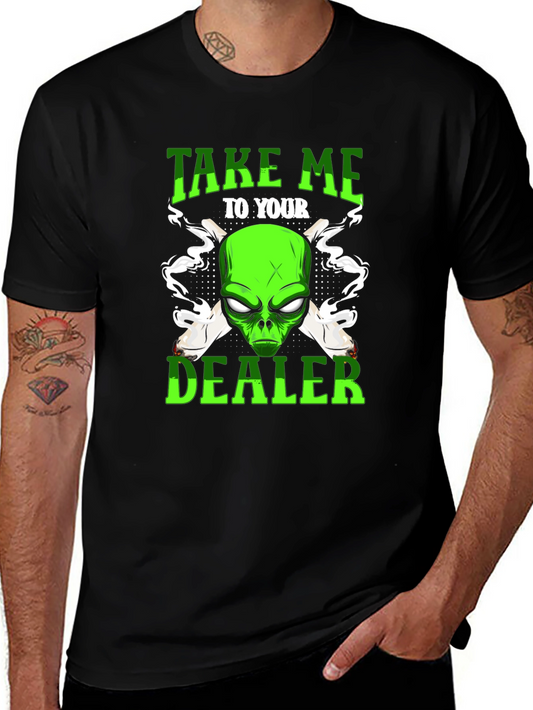 Alien Take Me To Your Dealer Graphic T-Shirt