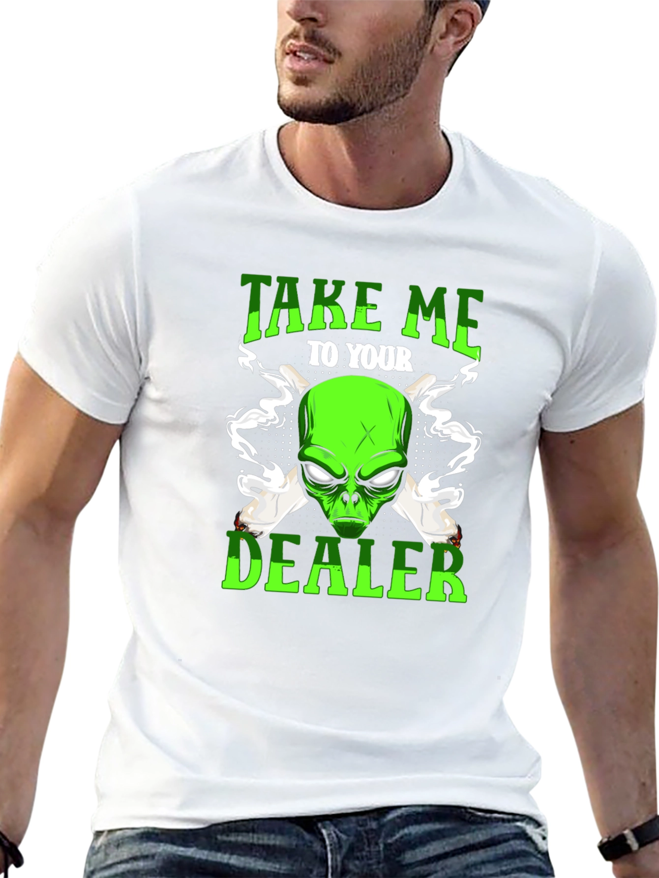 Alien Take Me To Your Dealer Graphic T-Shirt