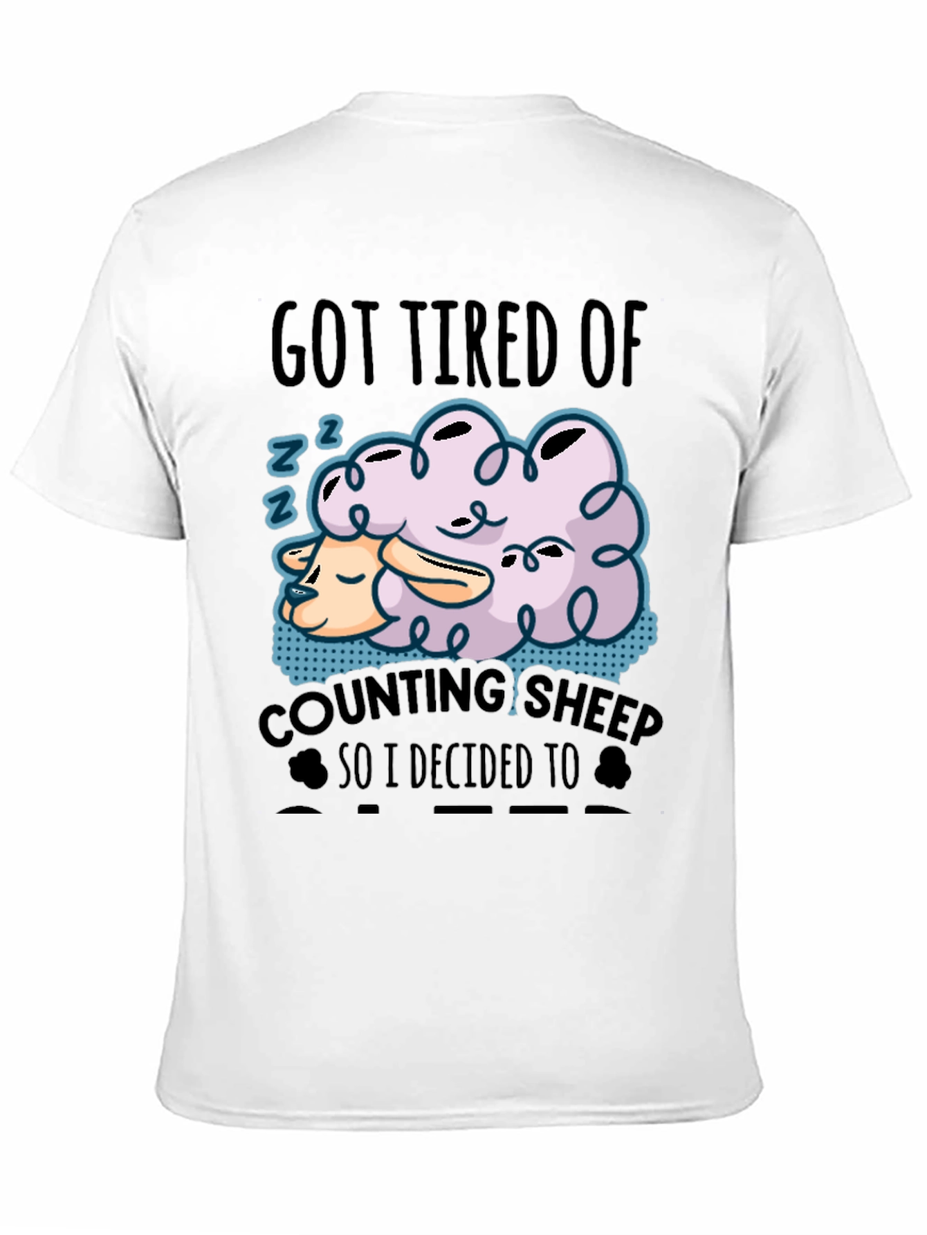 Funny Sleeping Sheep Graphic T-Shirt
