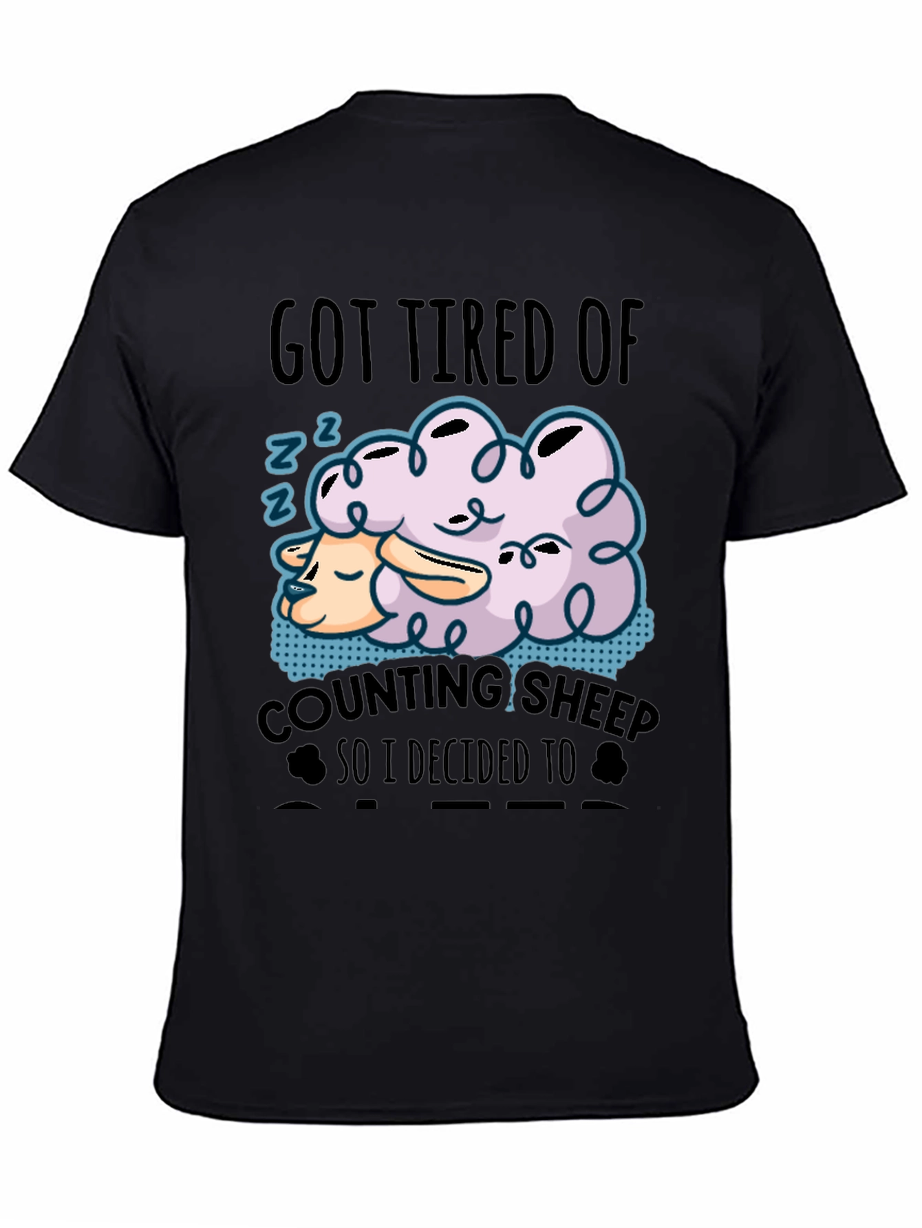 Funny Sleeping Sheep Graphic T-Shirt