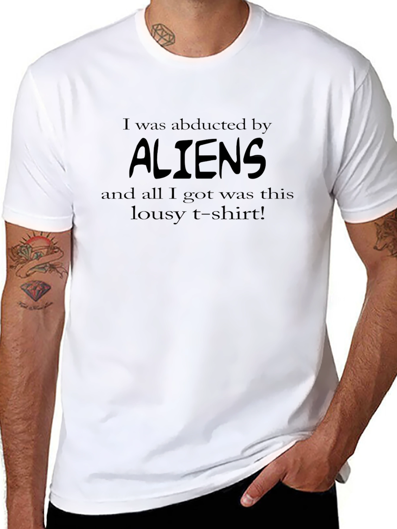 Abducted by Aliens Graphic T-Shirt - Funny Sarcastic Tee