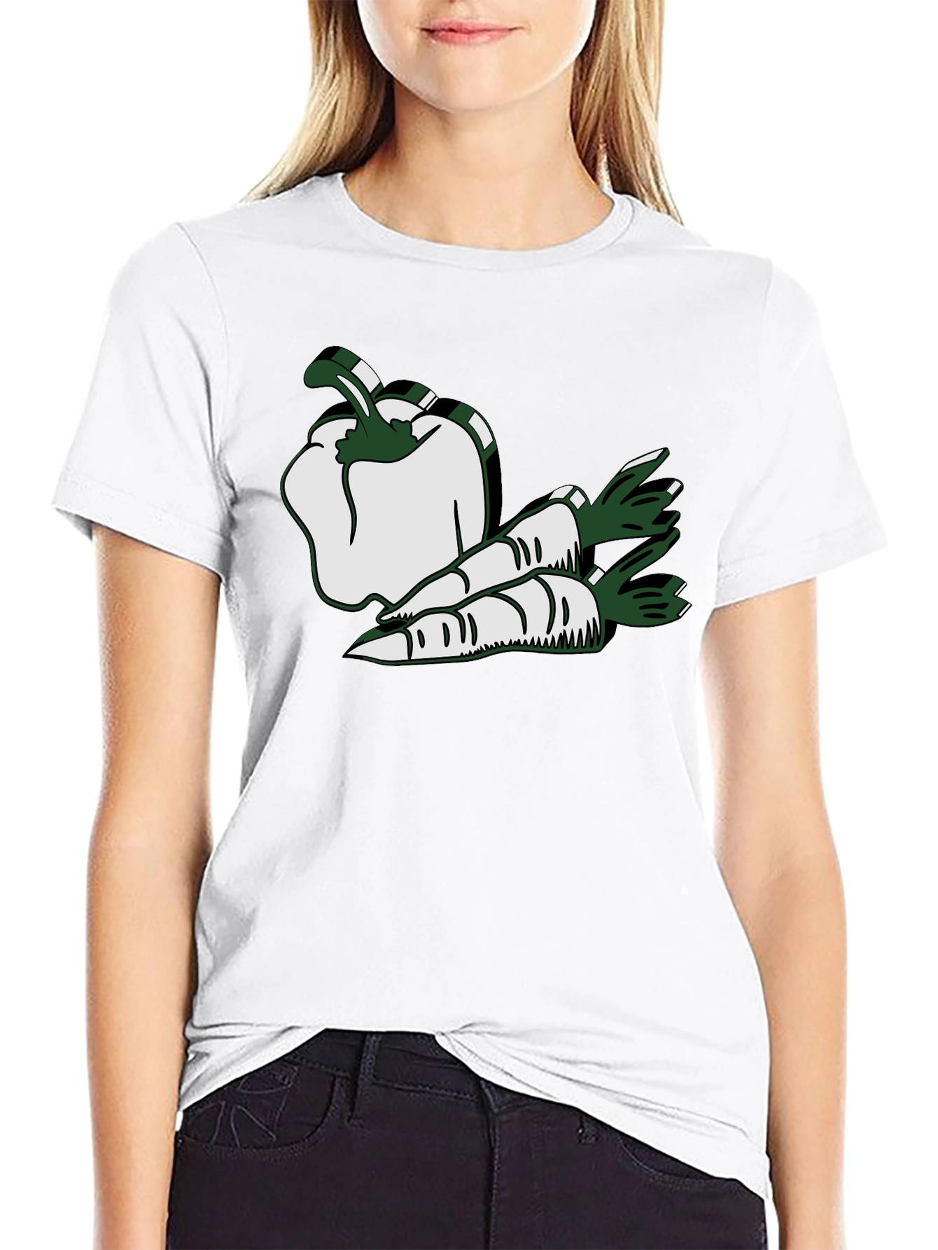Veggie Graphic Tee - Pepper and Carrots