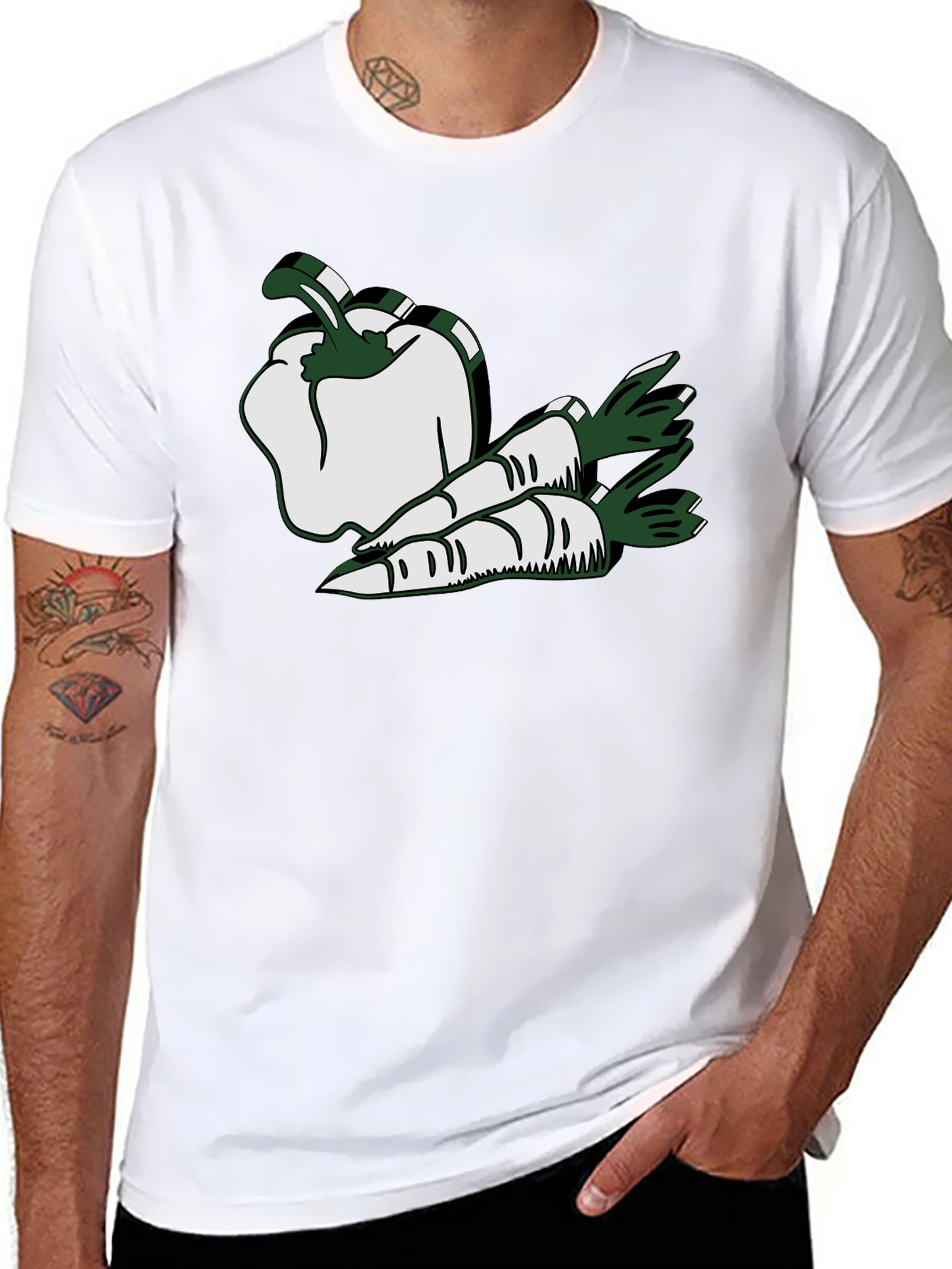 Veggie Graphic Tee - Pepper and Carrots