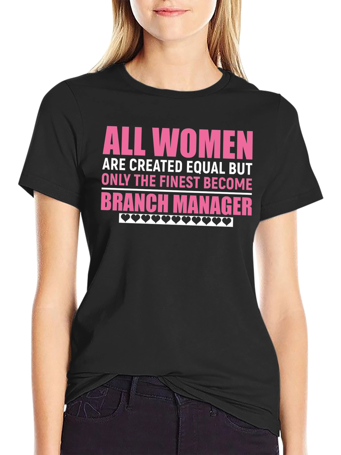 Finest Women Branch Manager Black T-Shirt
