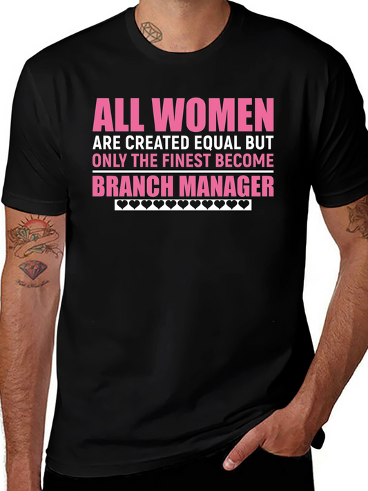 Finest Women Branch Manager Black T-Shirt