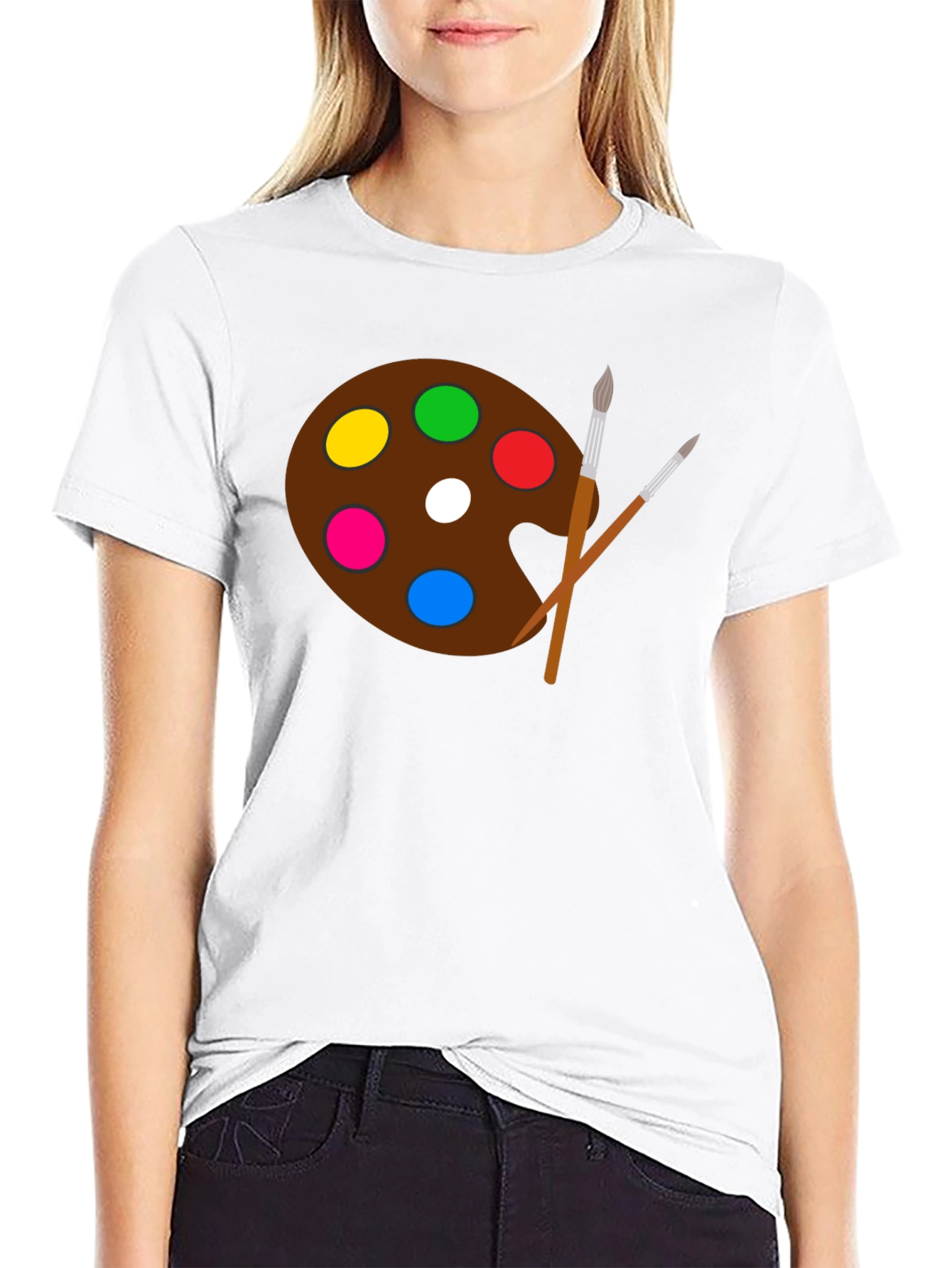 Painters Palette Graphic Tee - Artistic Style