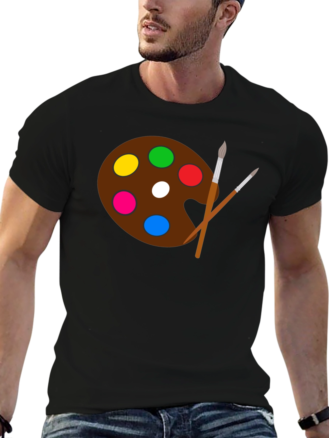 Painters Palette Graphic Tee - Artistic Style
