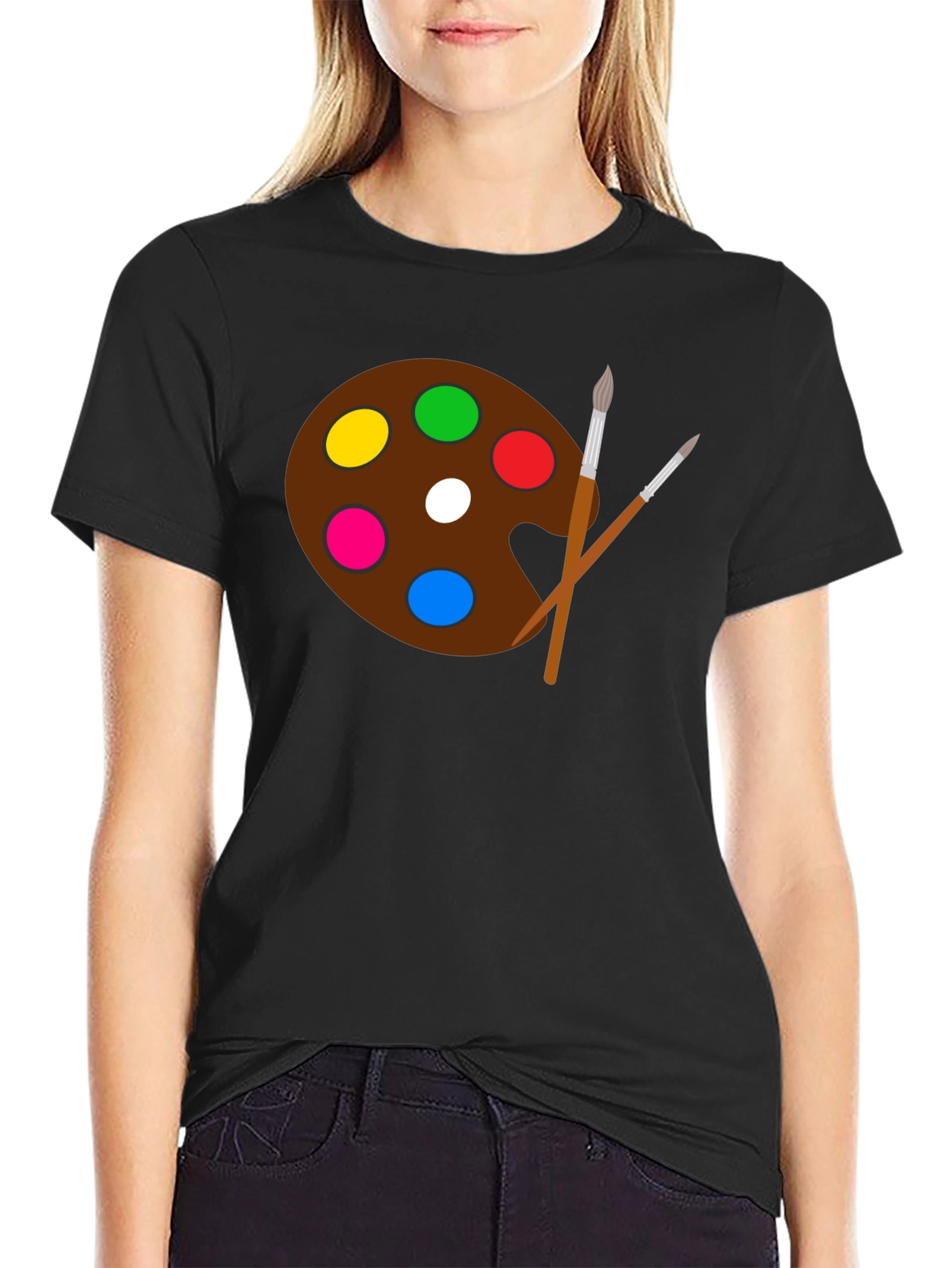 Painters Palette Graphic Tee - Artistic Style