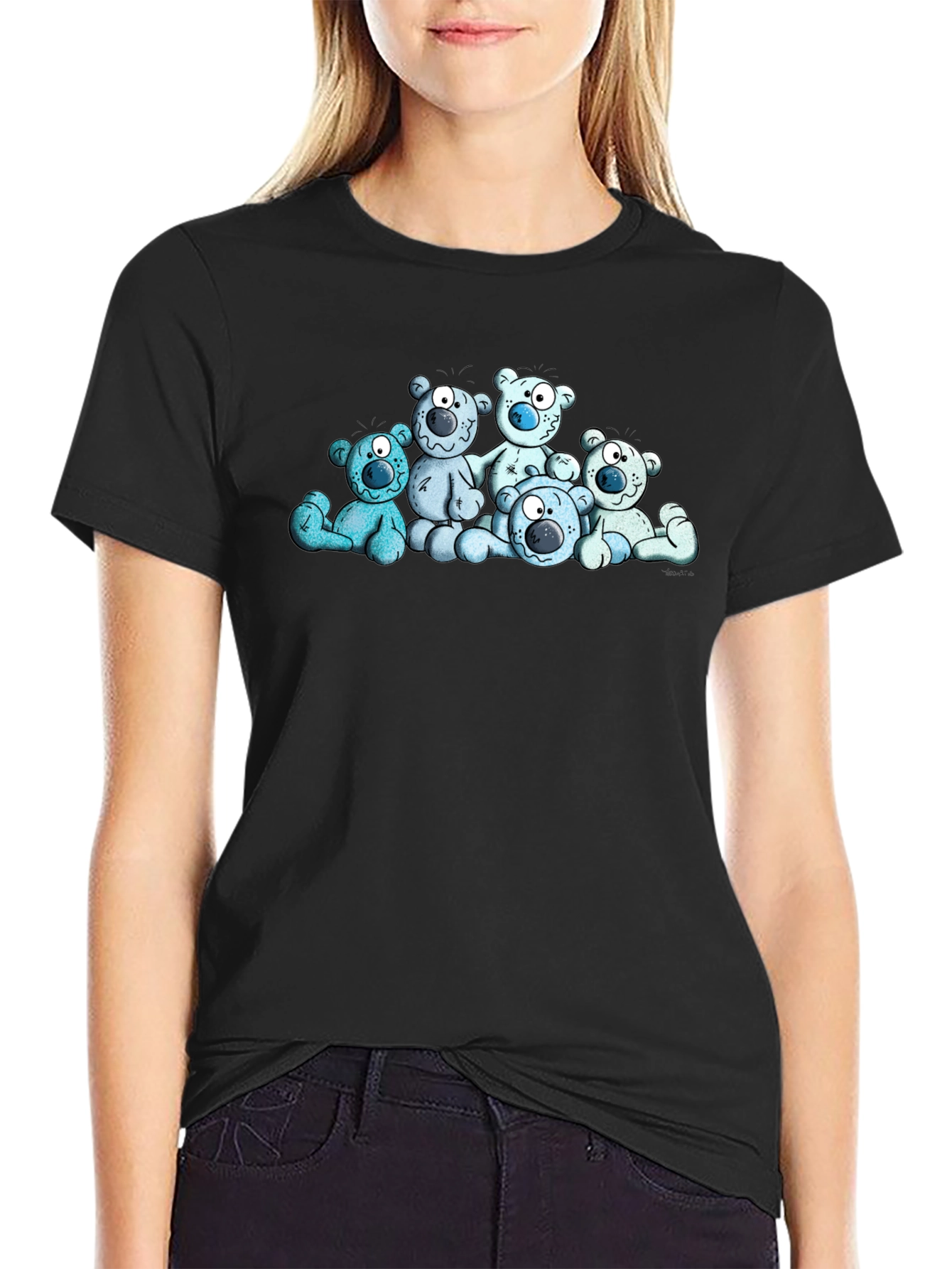 Cartoon Bear Graphic T-Shirt