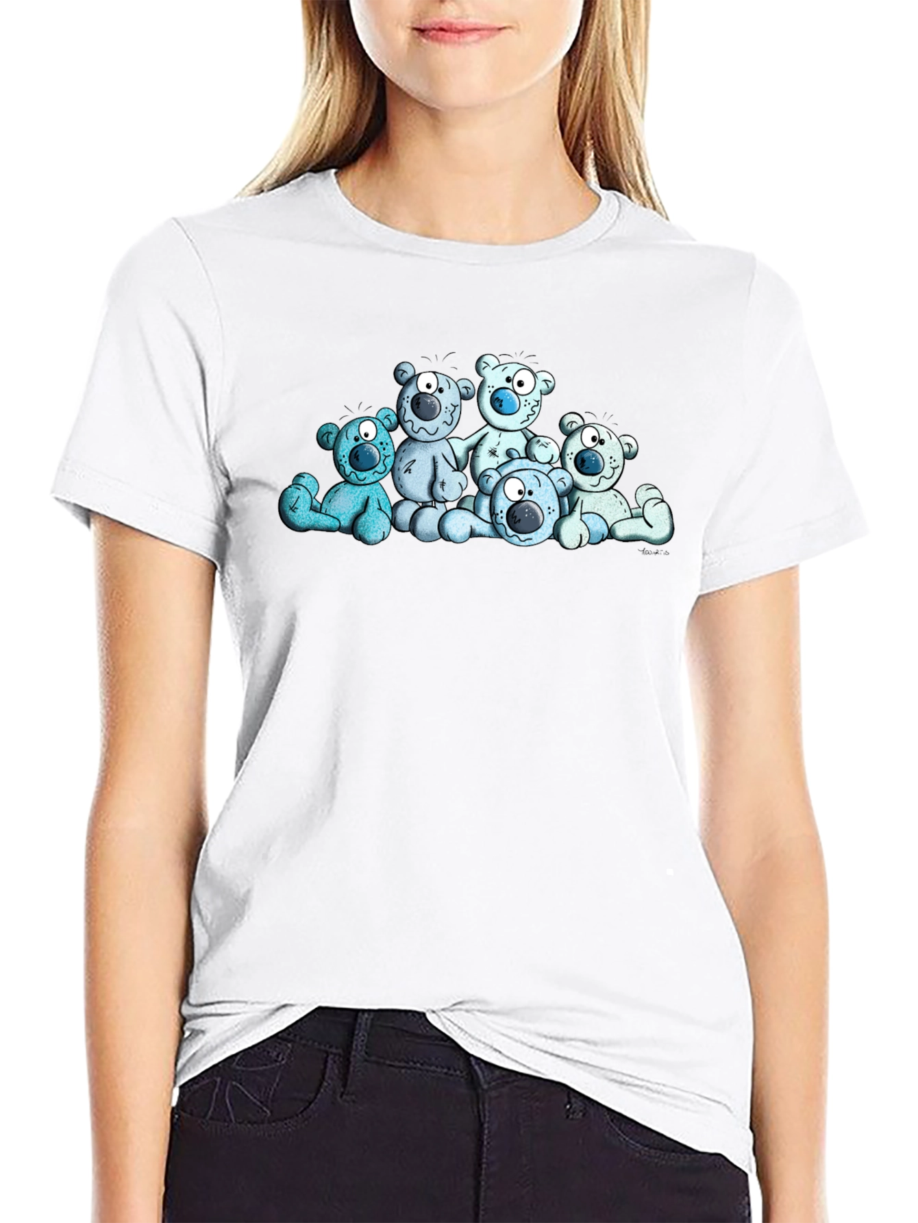 Cartoon Bear Graphic T-Shirt