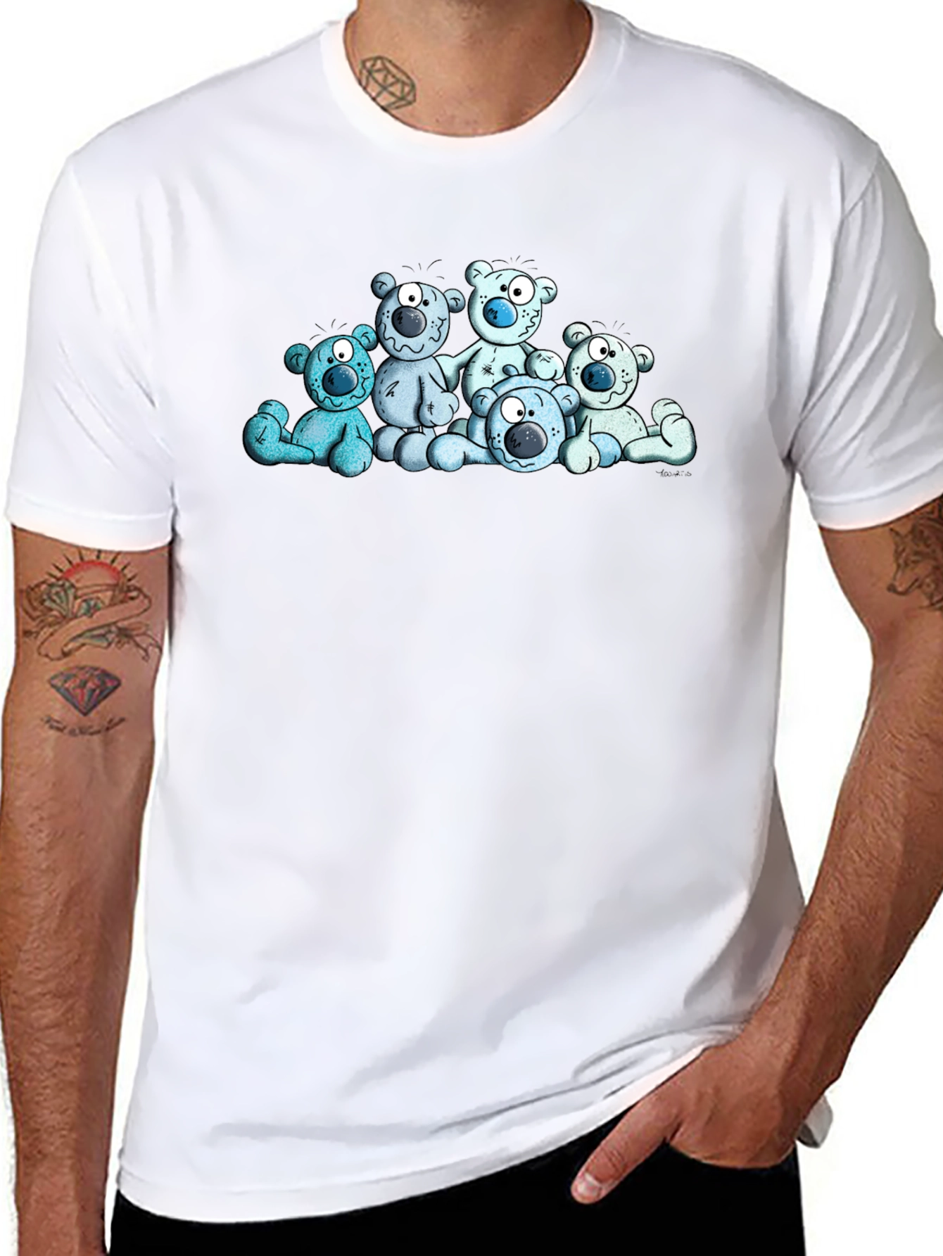 Cartoon Bear Graphic T-Shirt