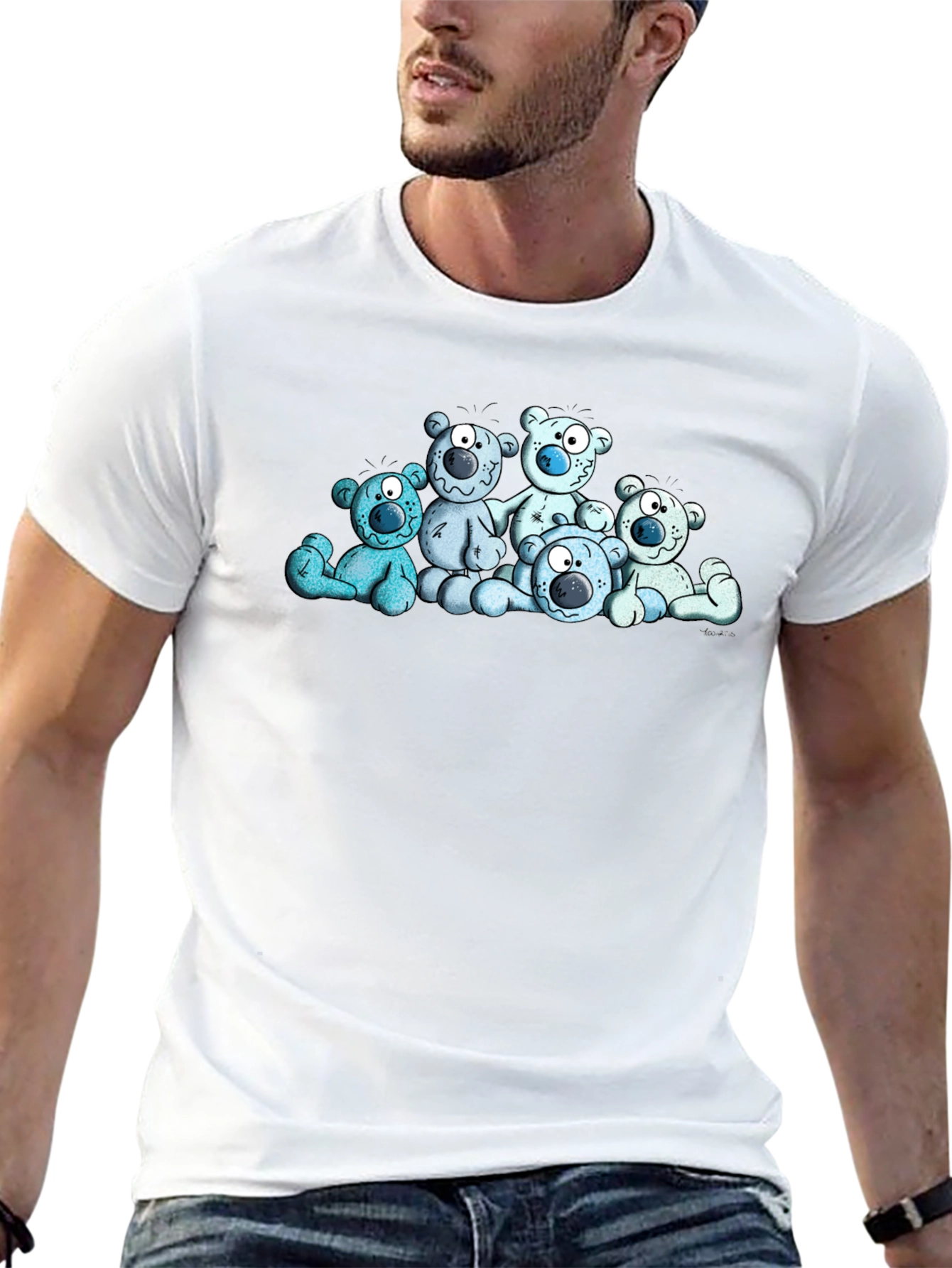 Cartoon Bear Graphic T-Shirt