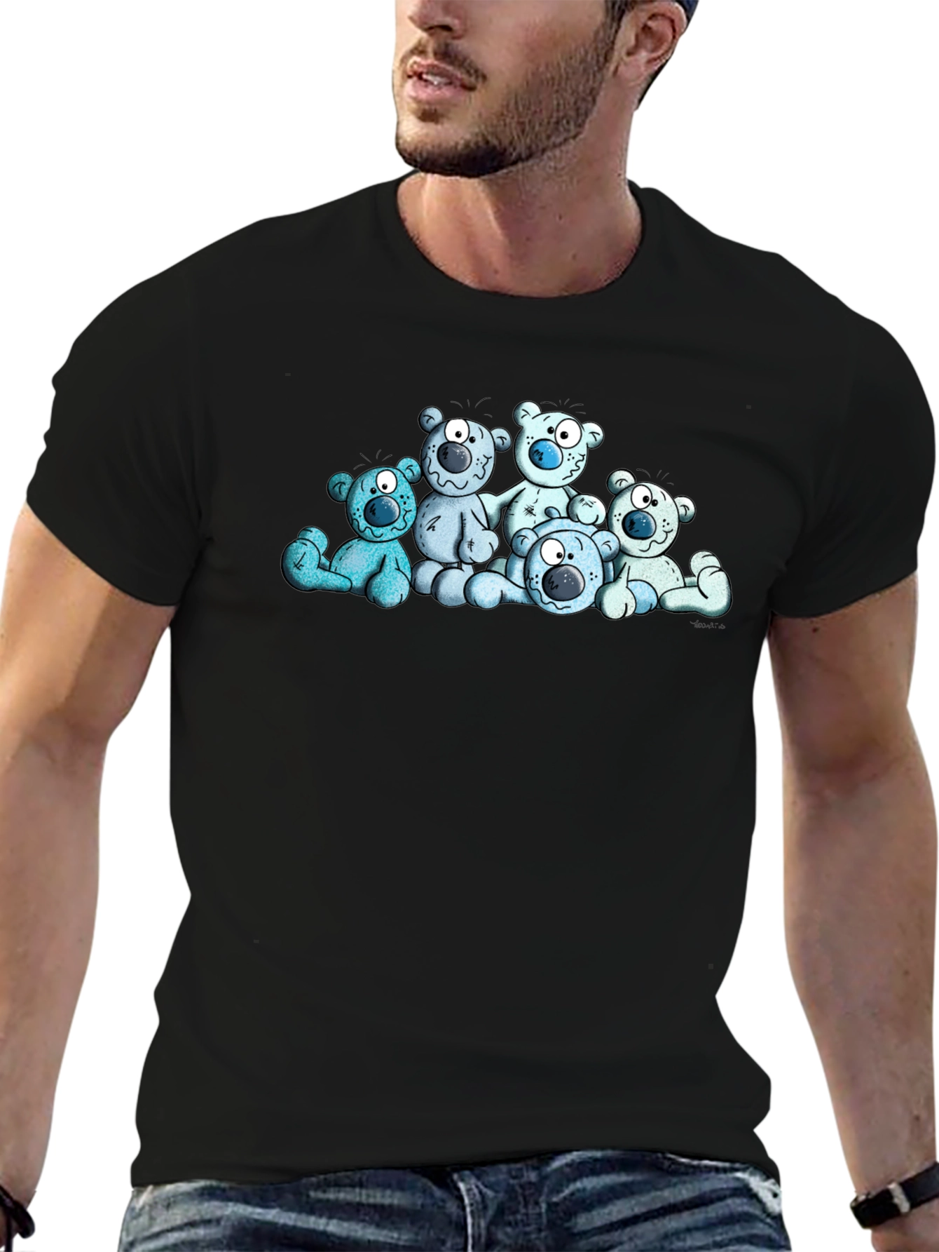 Cartoon Bear Graphic T-Shirt