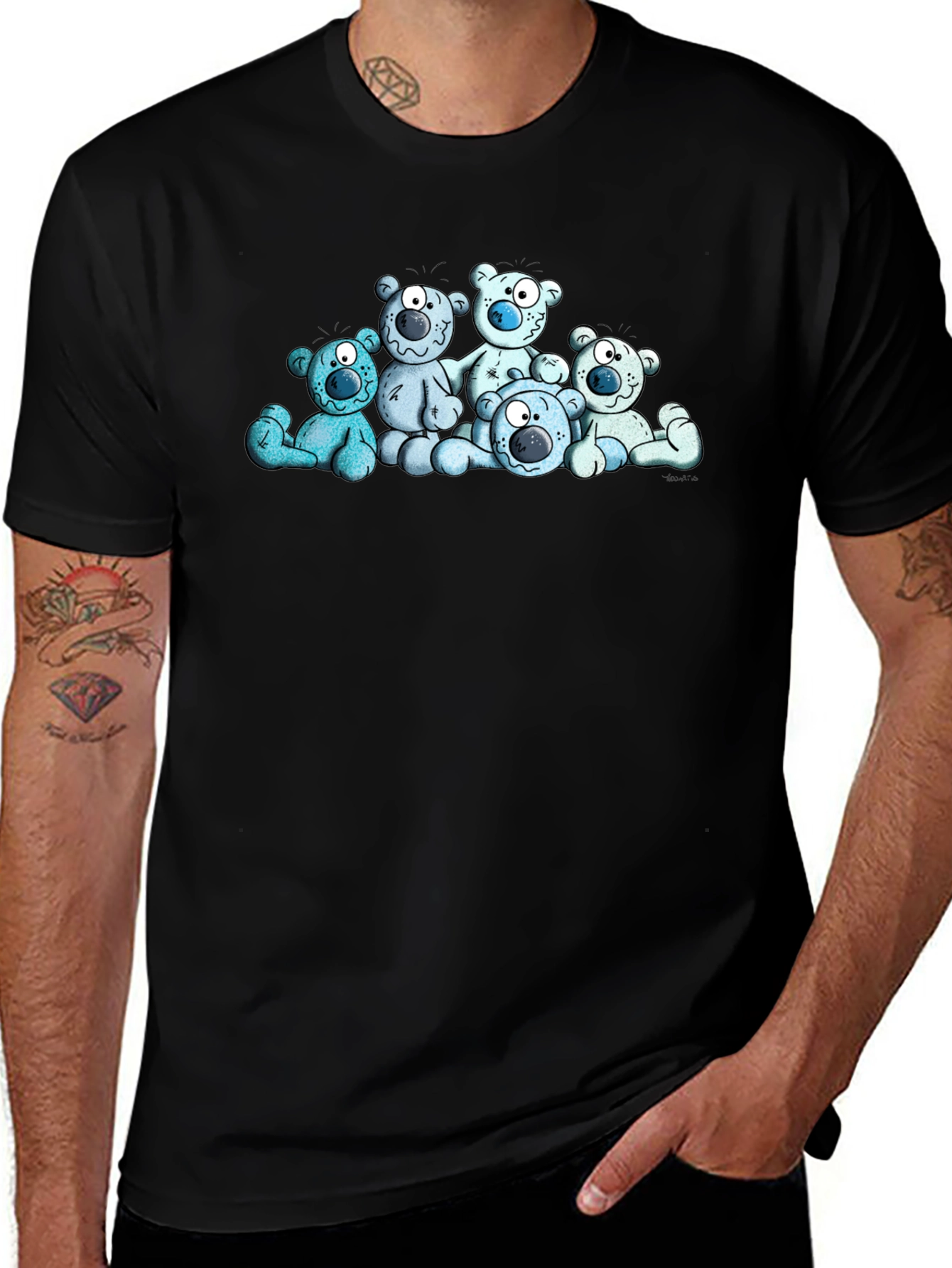 Cartoon Bear Graphic T-Shirt