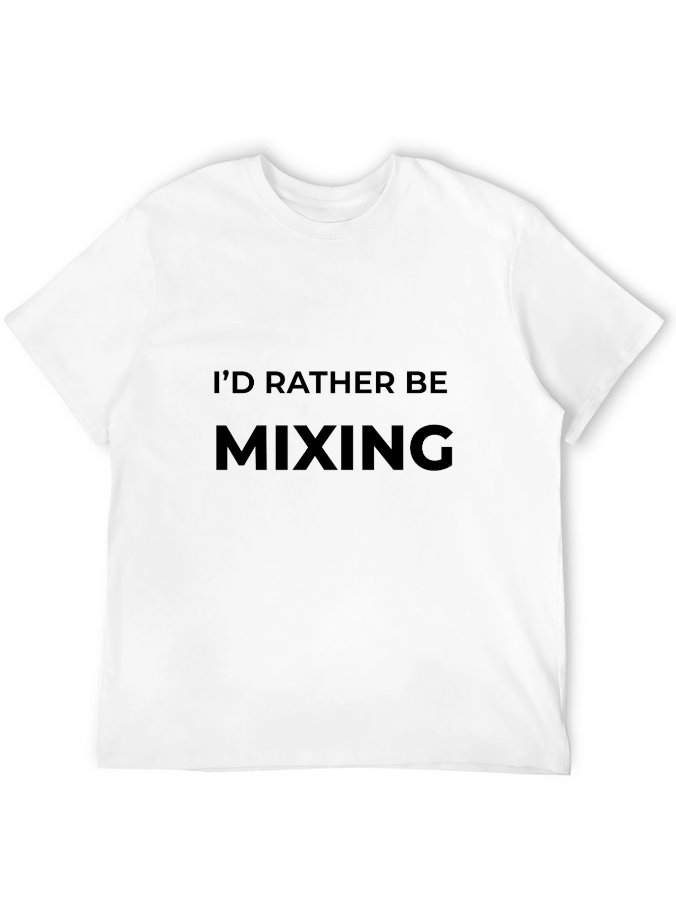 Id Rather Be Mixing T-Shirt - Black Crew Neck