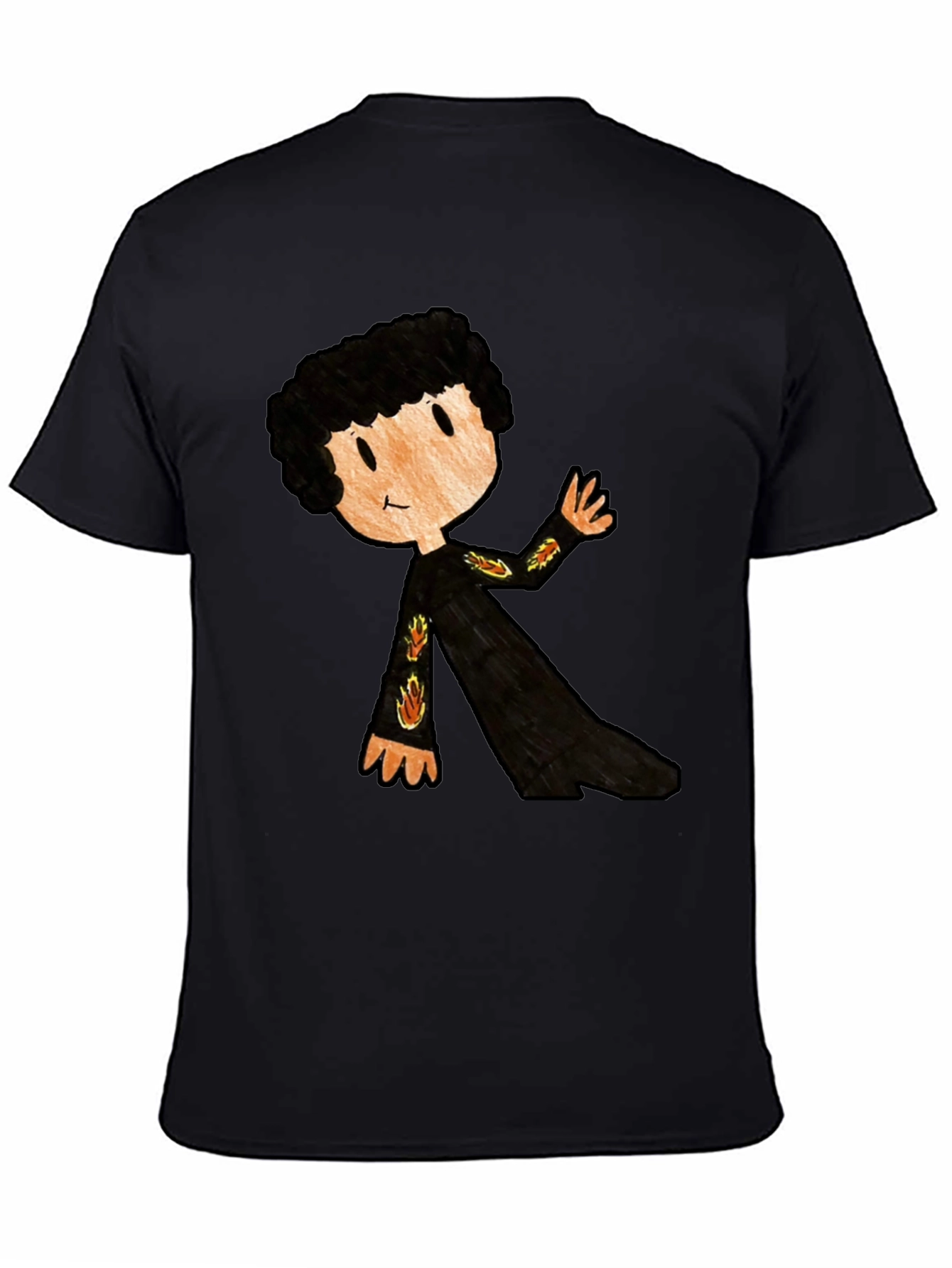 Cartoon Character Black T-Shirt