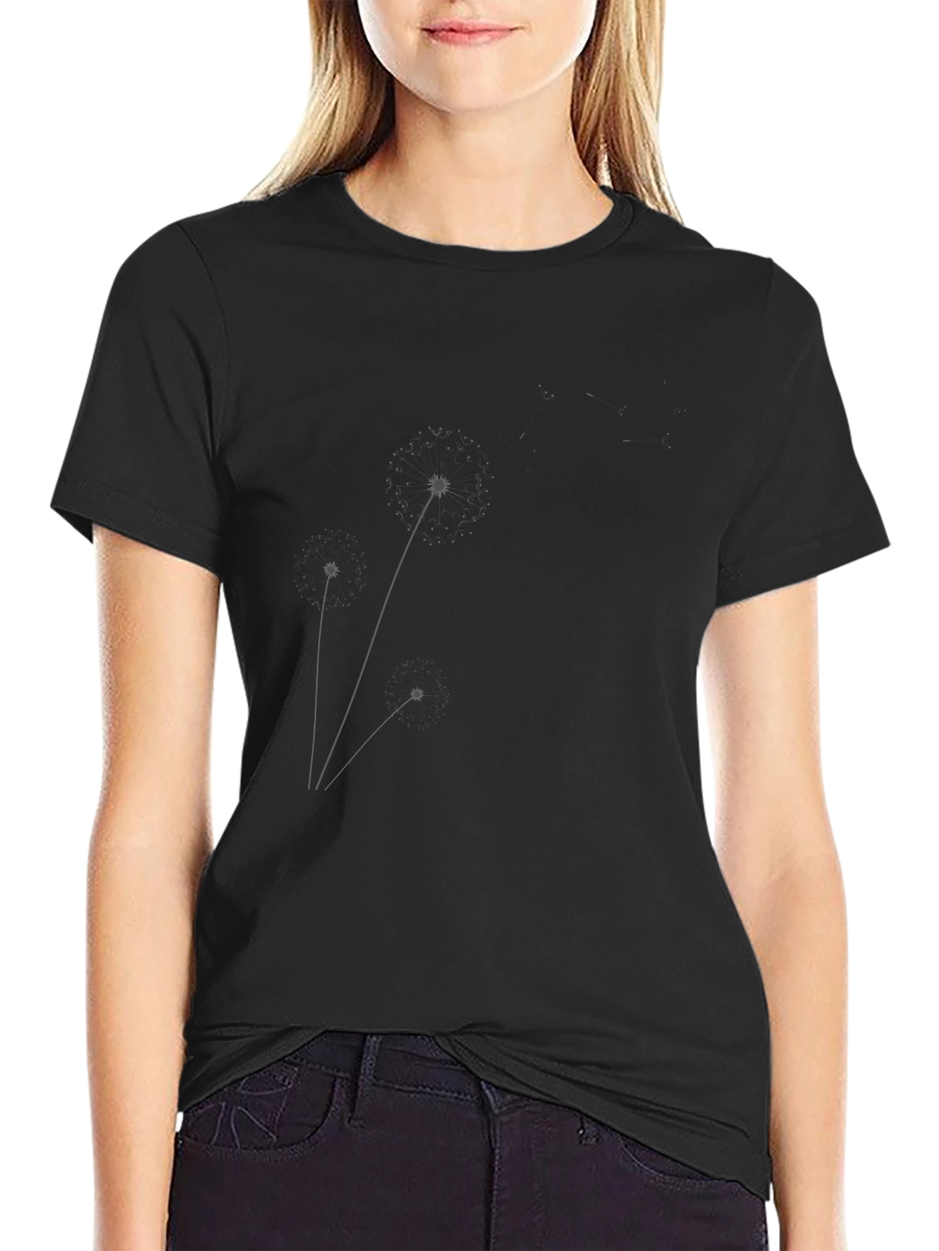 Minimalist Star Constellation Black T-Shirt