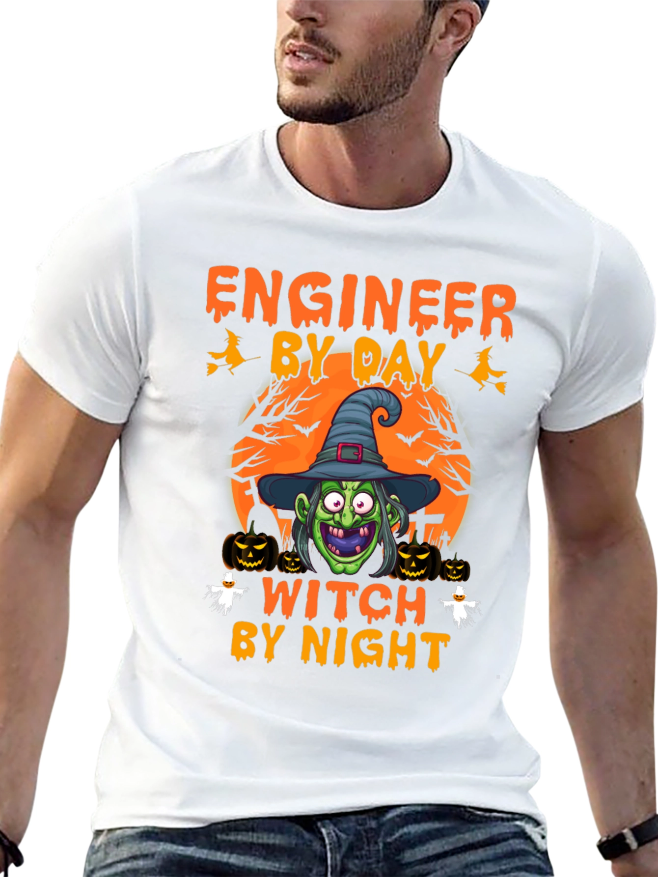 Engineer By Day Witch By Night Halloween T-Shirt