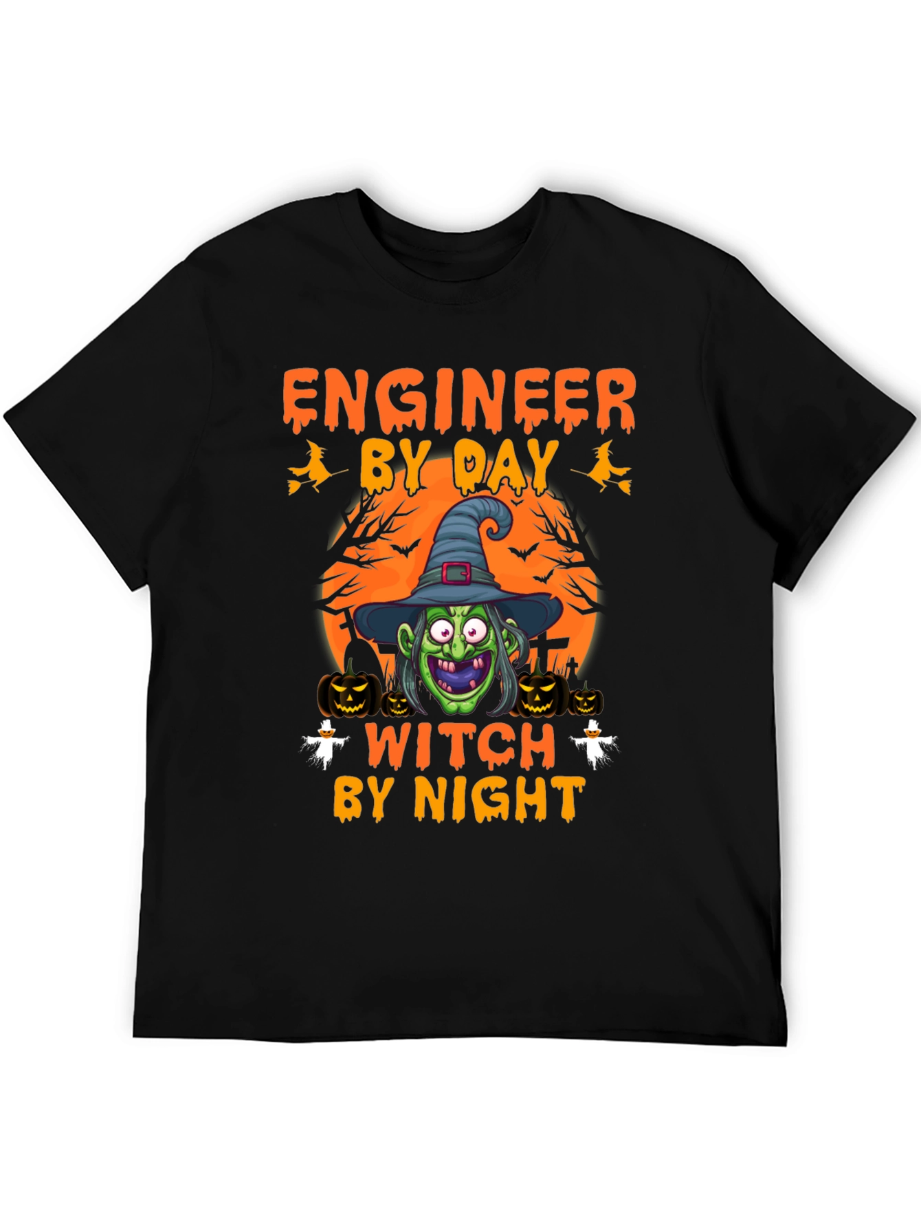 Engineer By Day Witch By Night Halloween T-Shirt