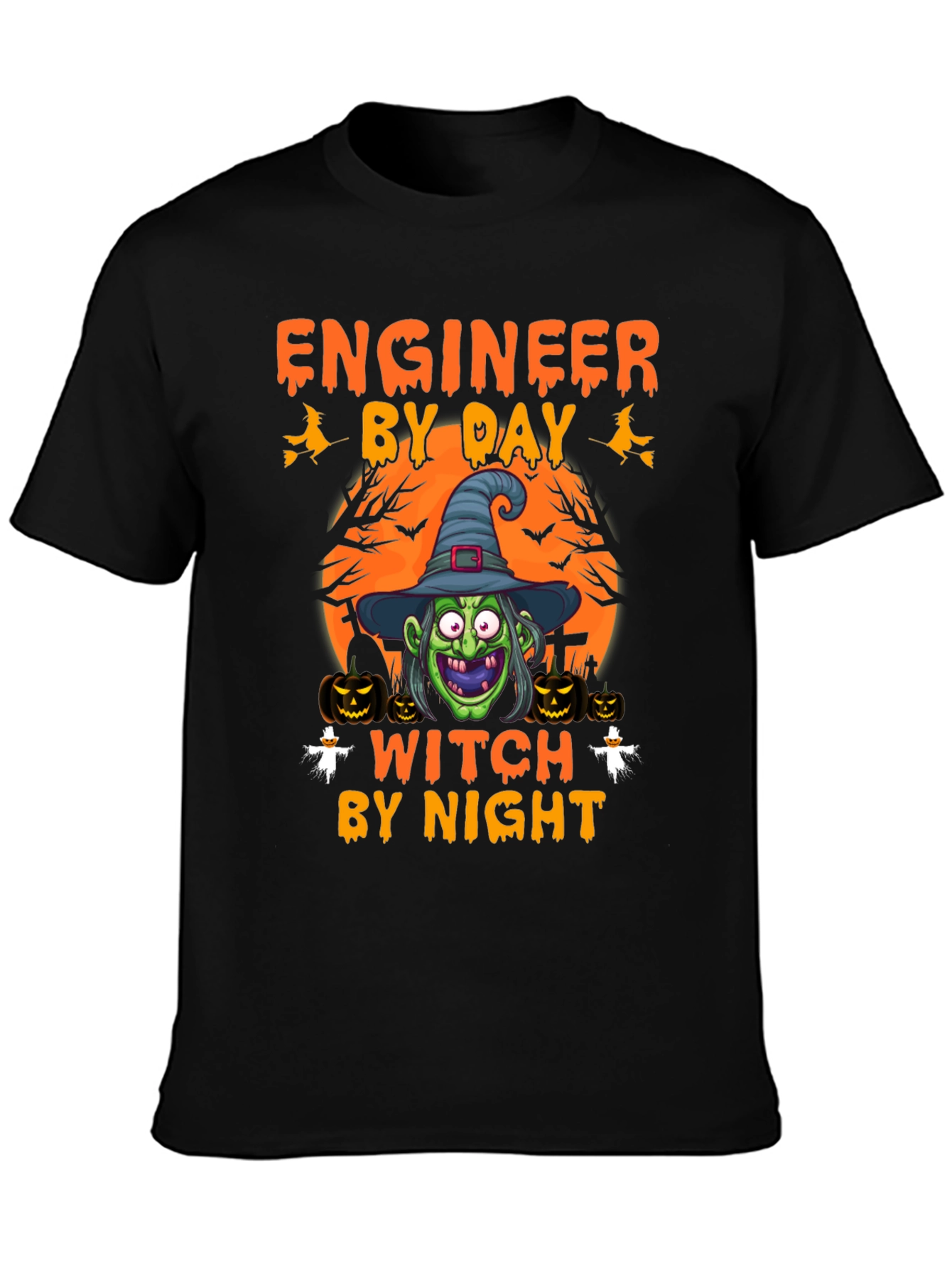 Engineer By Day Witch By Night Halloween T-Shirt