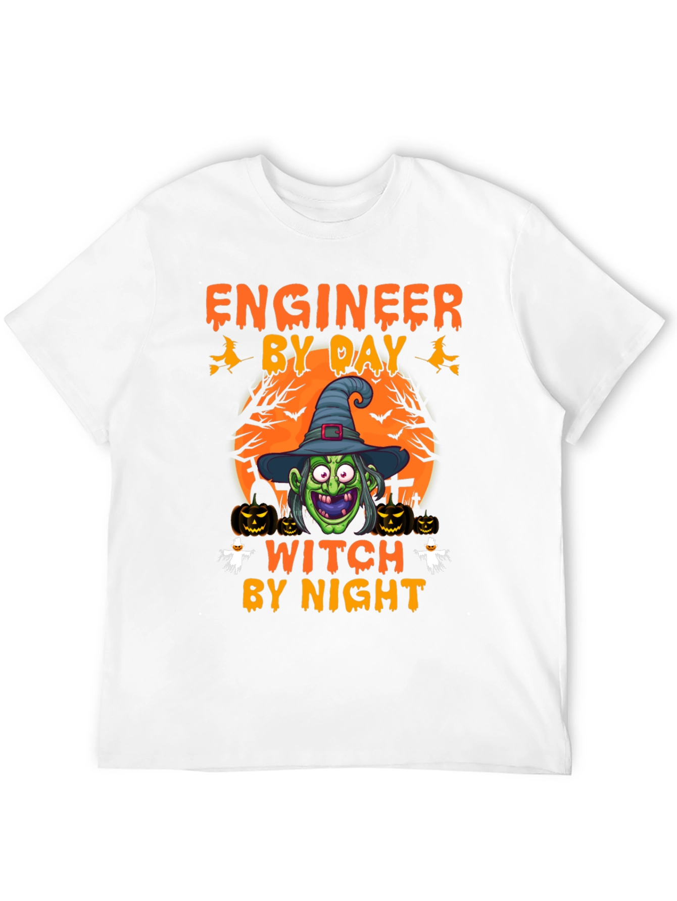 Engineer By Day Witch By Night Halloween T-Shirt