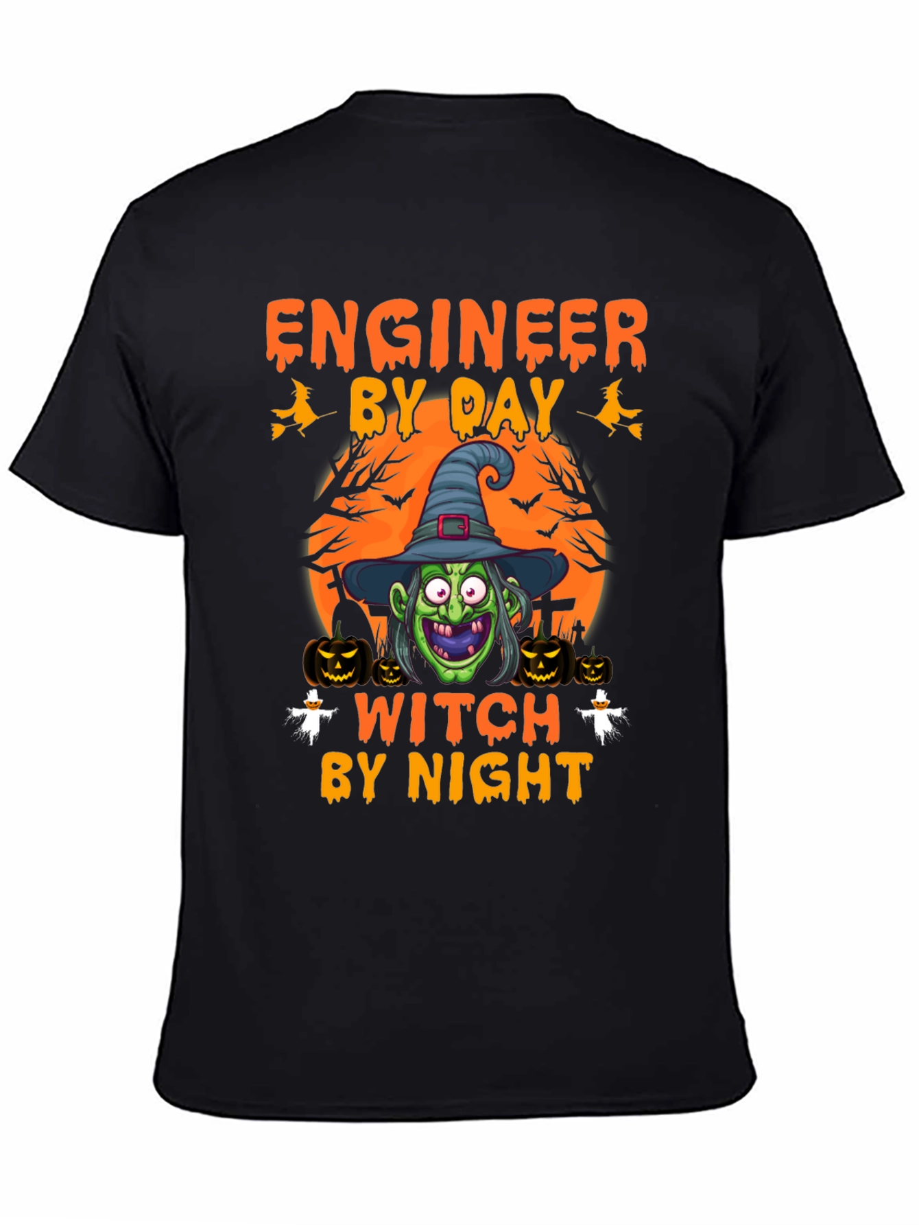 Engineer By Day Witch By Night Halloween T-Shirt