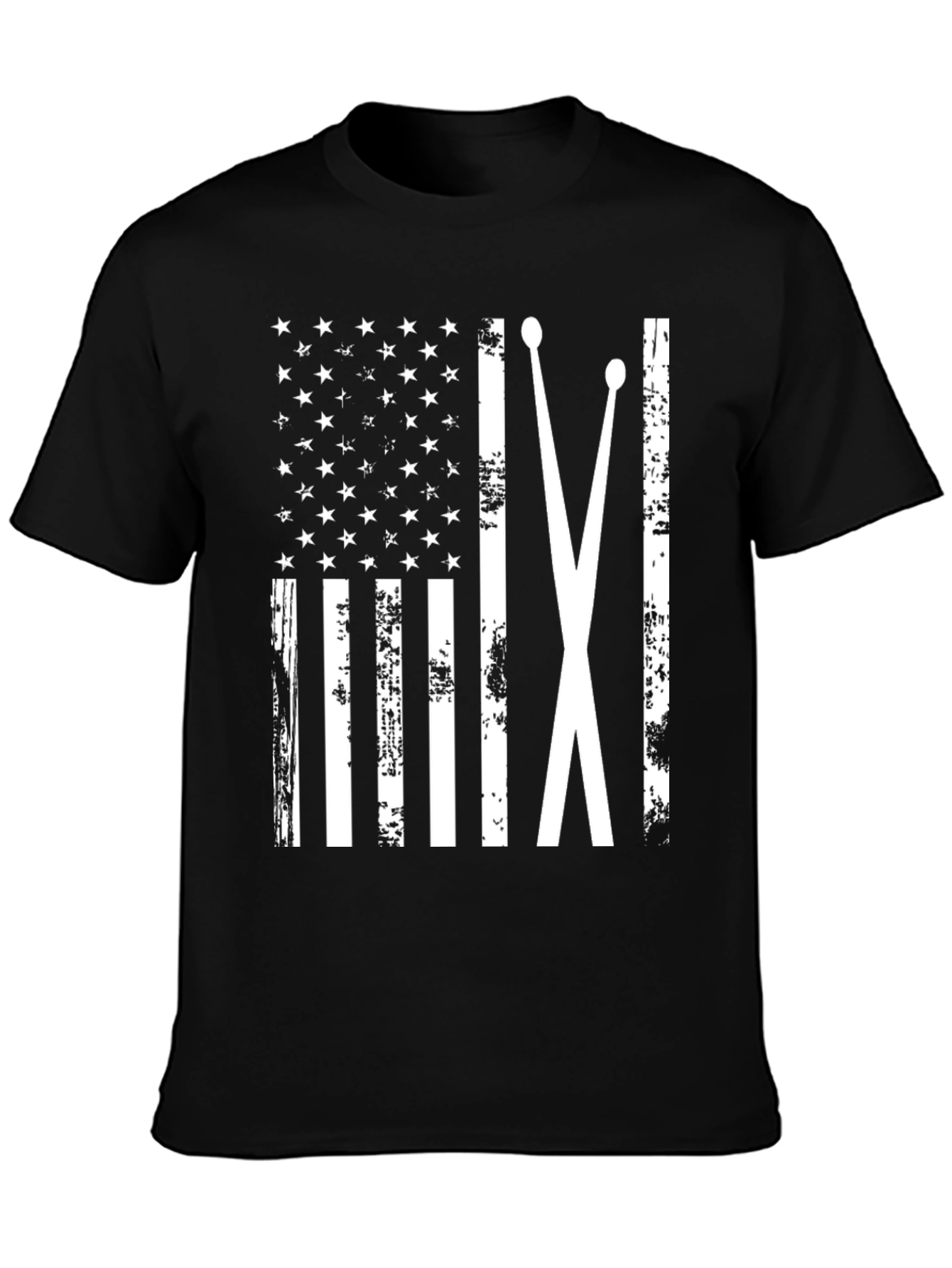 Drummer American Flag Graphic Tee