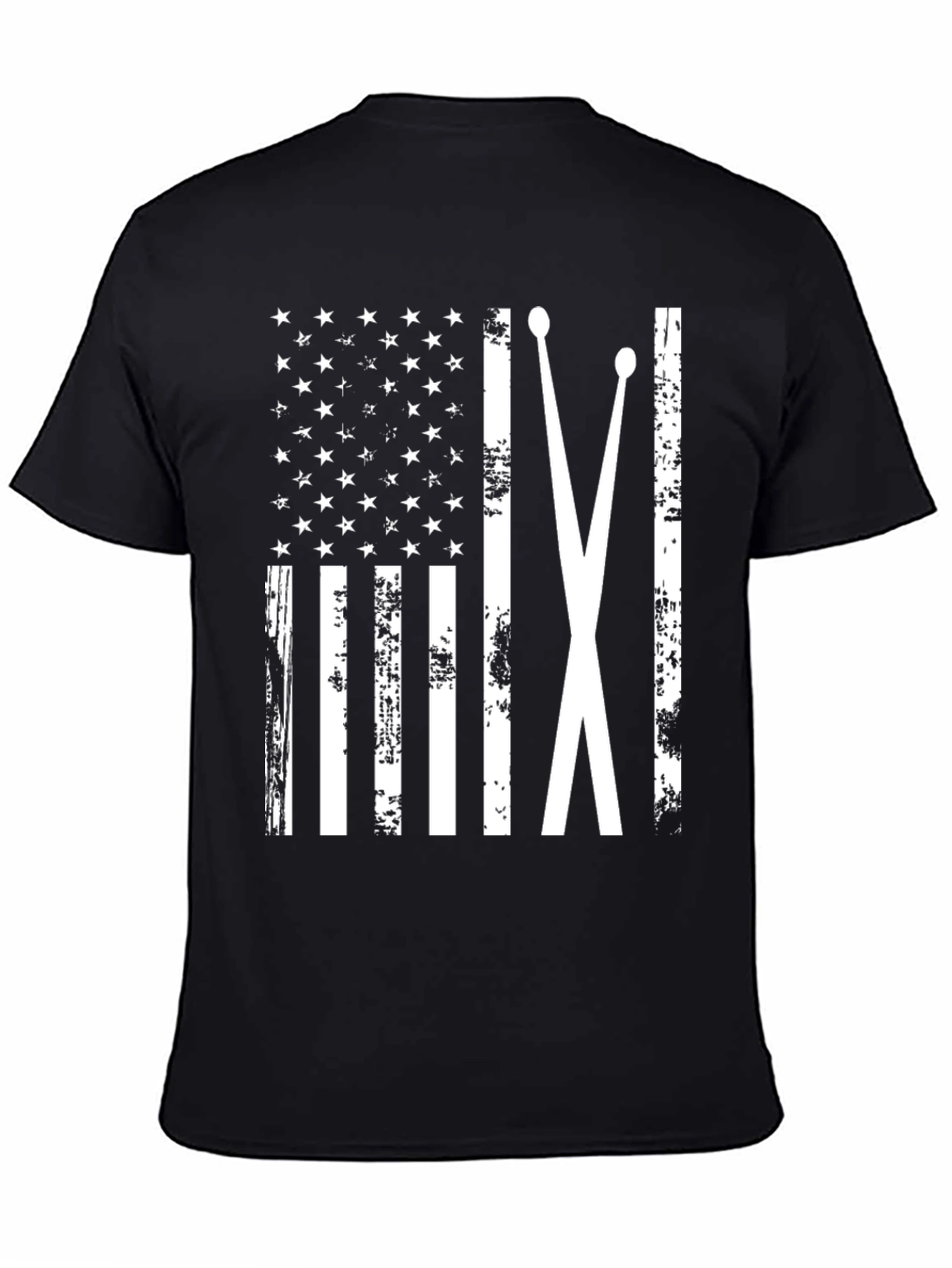 Drummer American Flag Graphic Tee