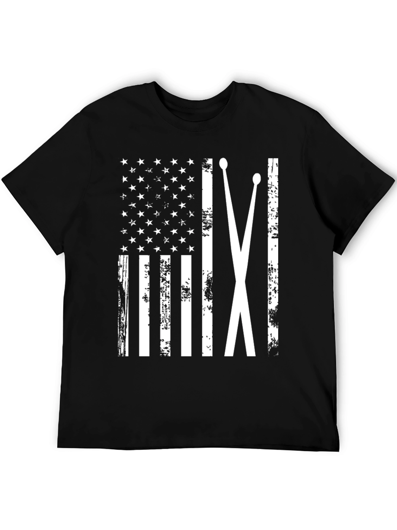 Drummer American Flag Graphic Tee