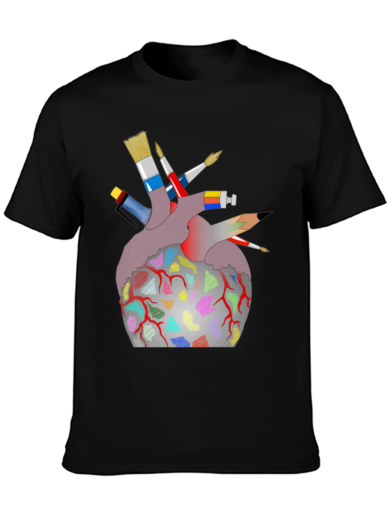 Artist Heart T-Shirt - Creative Graphic Tee