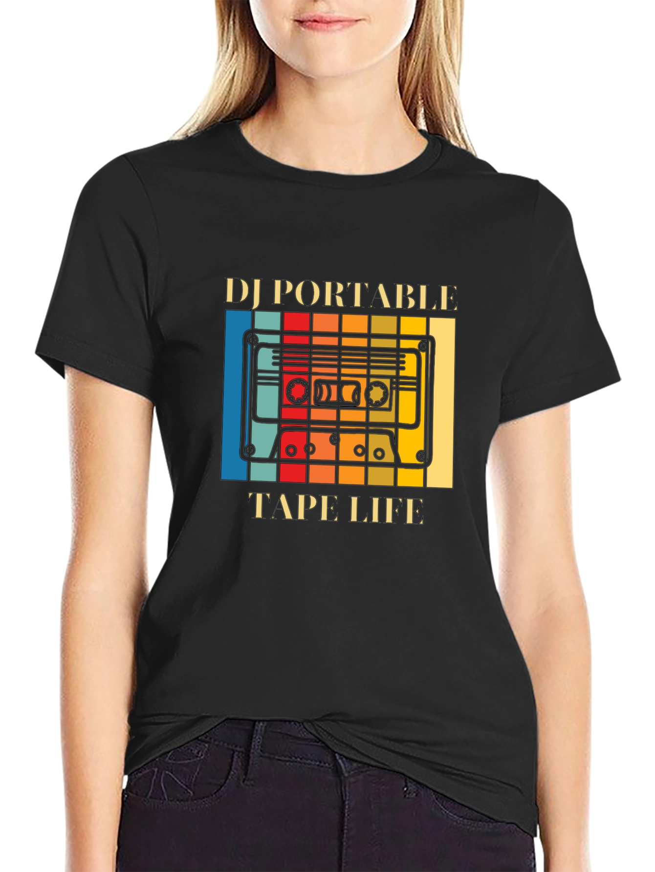 DJ Portable Tape Life Graphic T-Shirt