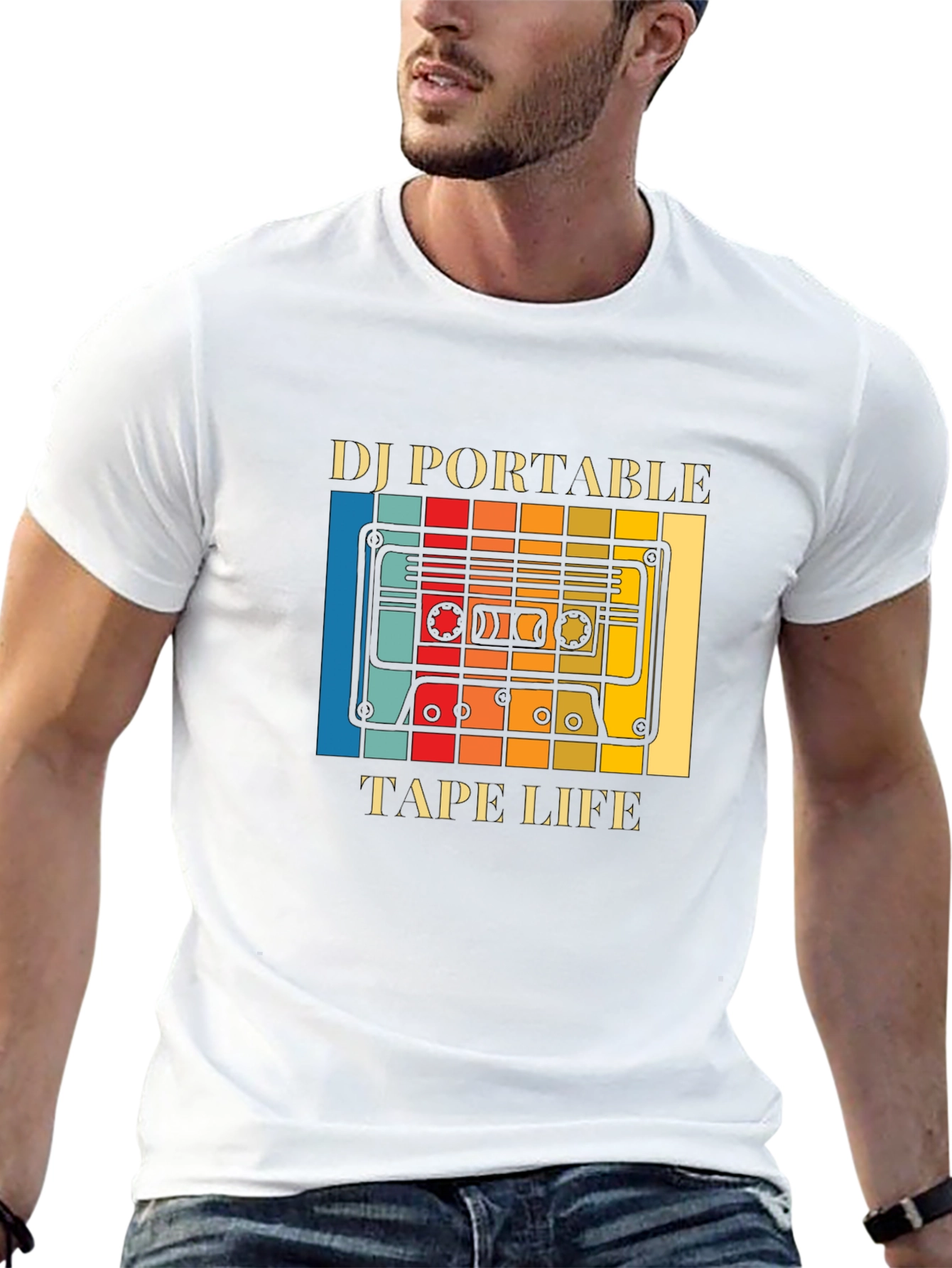 DJ Portable Tape Life Graphic T-Shirt