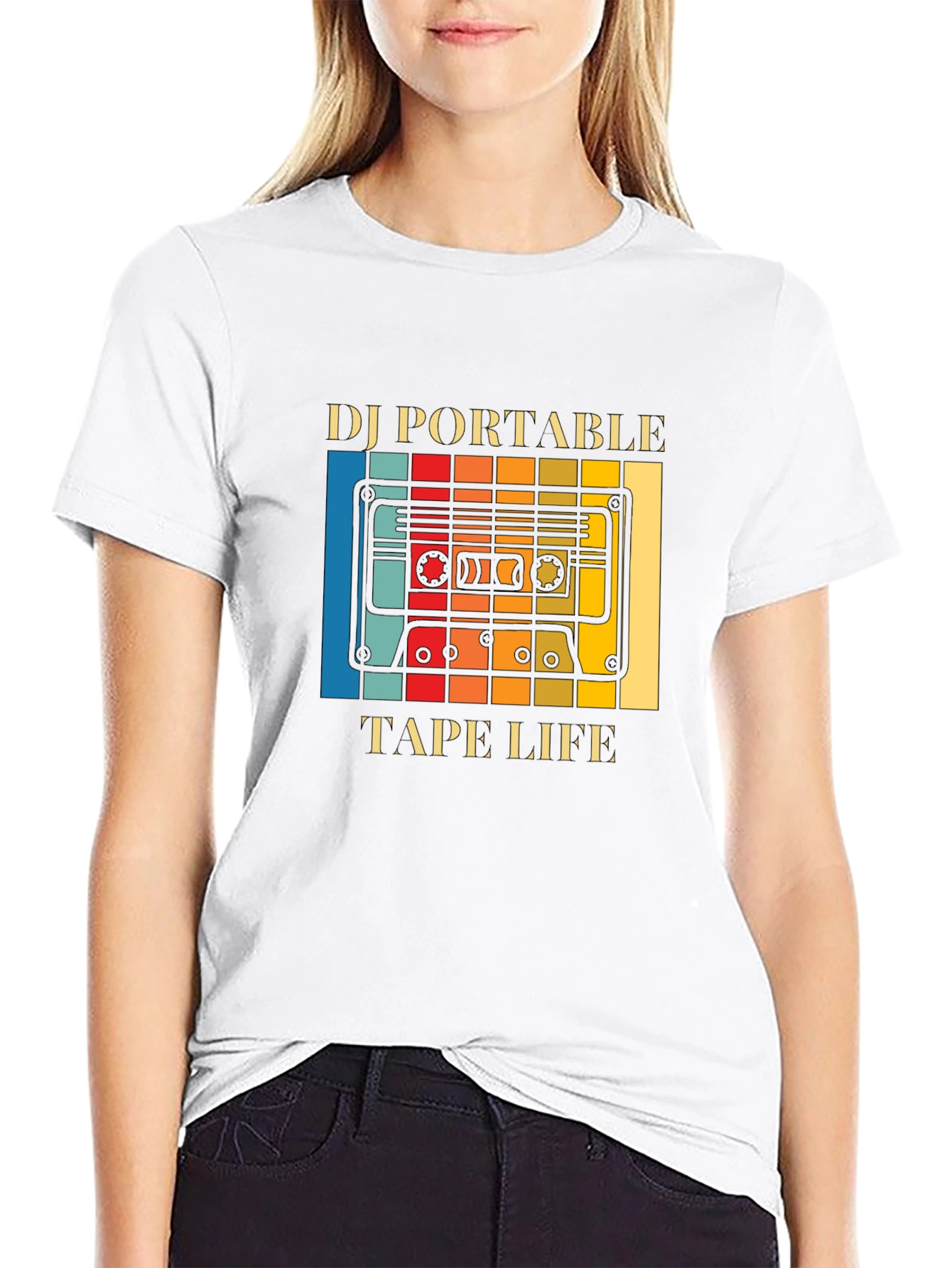 DJ Portable Tape Life Graphic T-Shirt