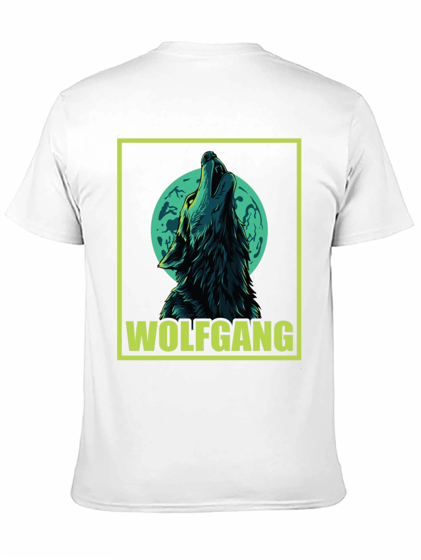 Wolfgang Wolf Howling at Moon Graphic Tee