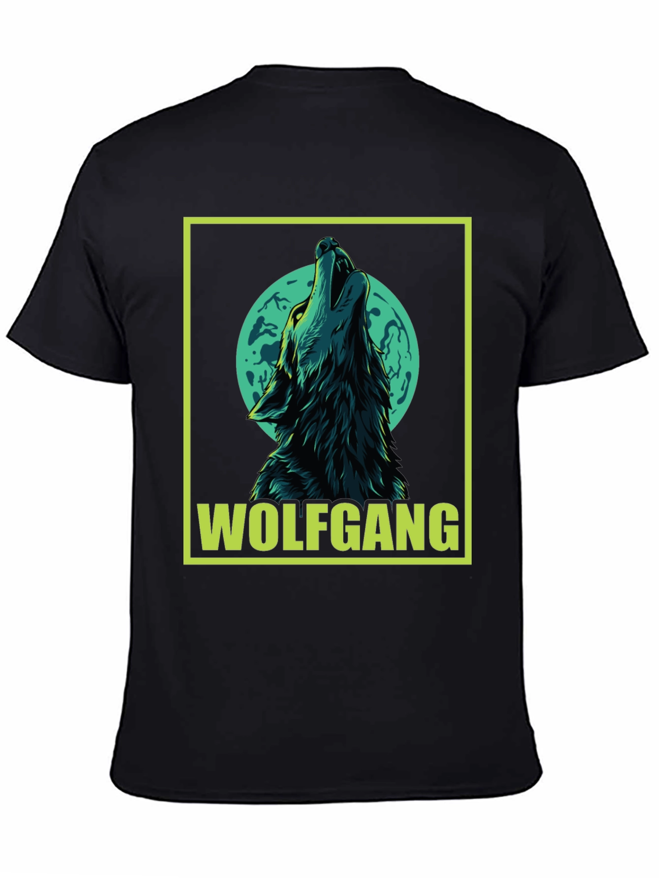 Wolfgang Wolf Howling at Moon Graphic Tee