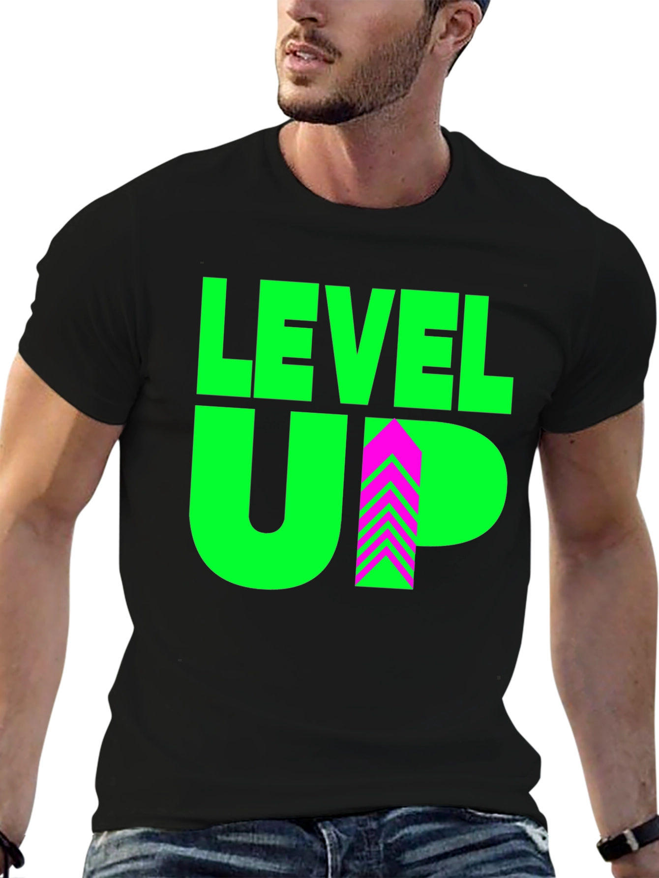 Level Up Graphic Tee - Black
