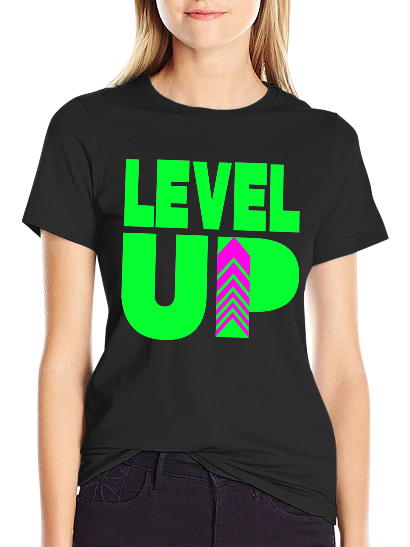 Level Up Graphic Tee - Black
