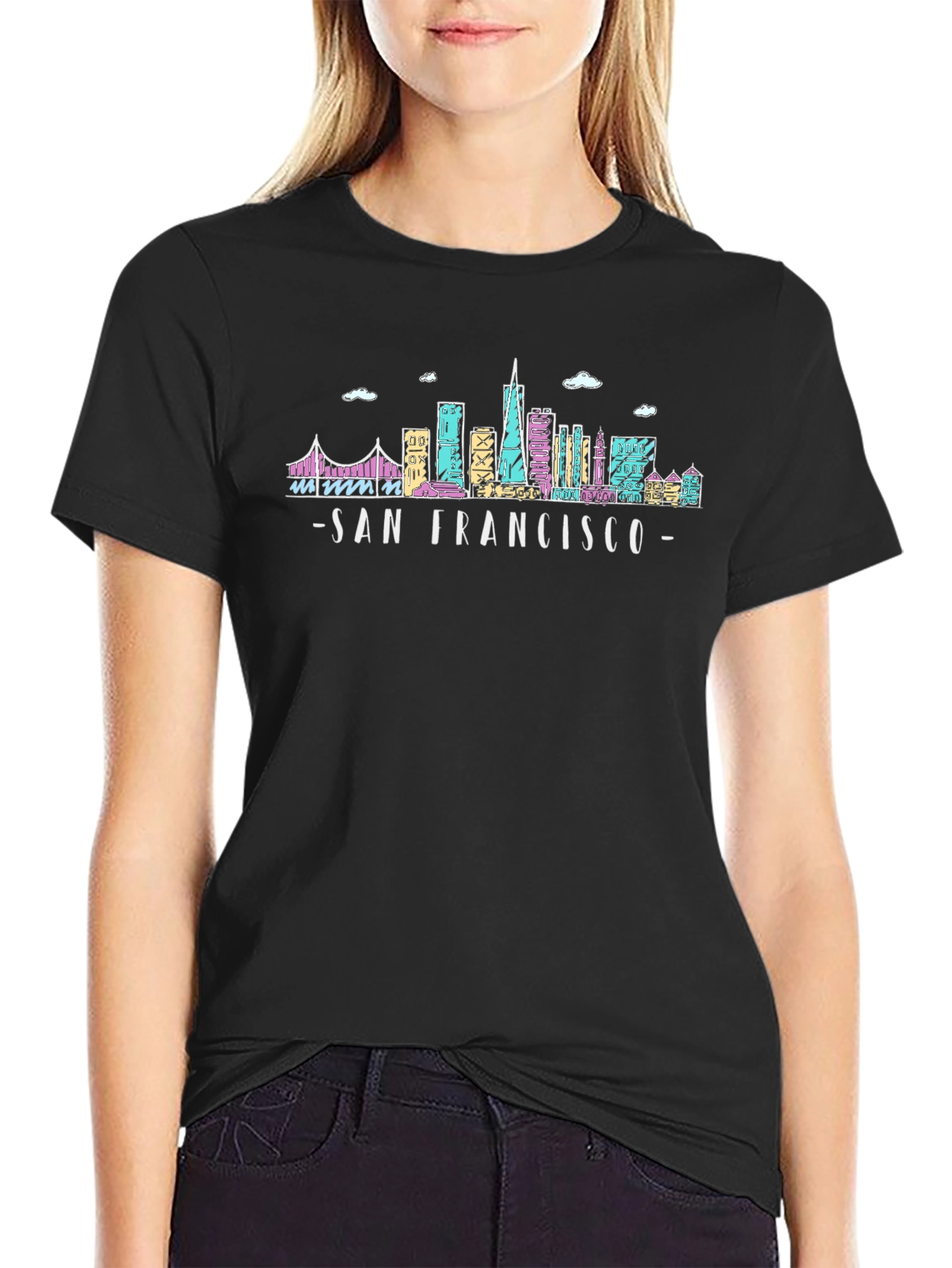 San Francisco Skyline Black Graphic Tee
