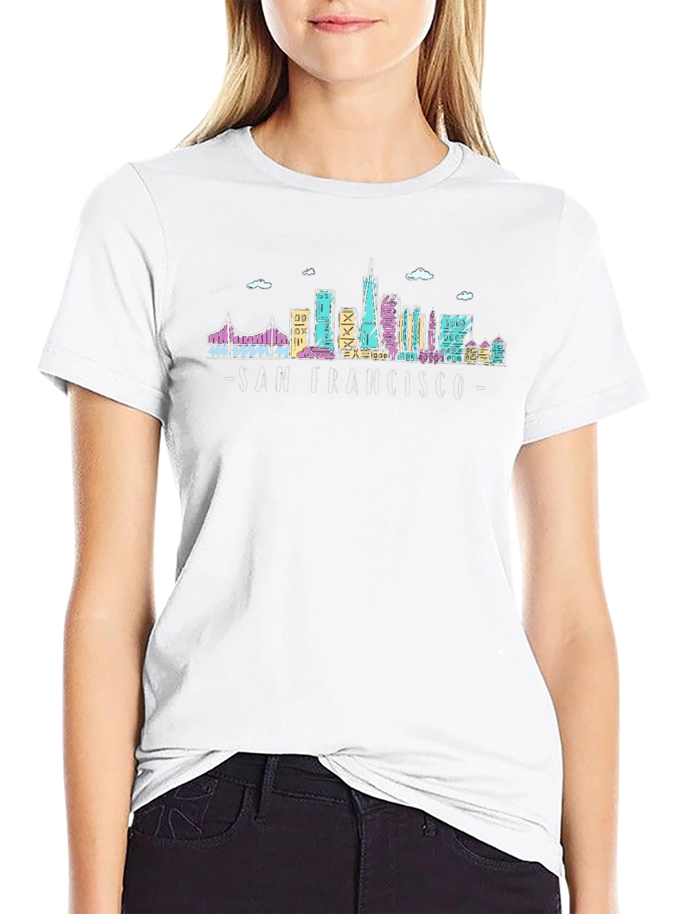 San Francisco Skyline Black Graphic Tee