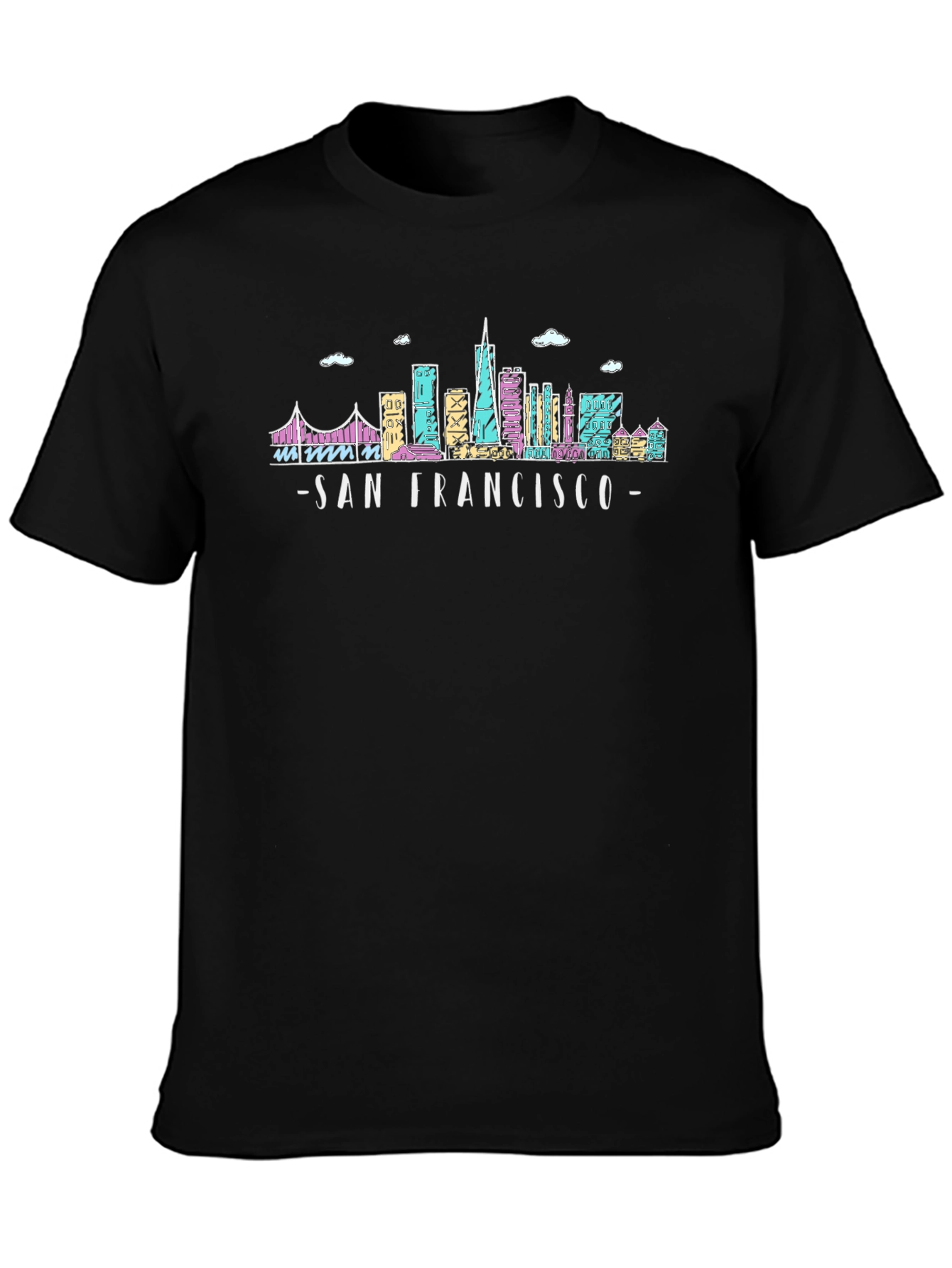 San Francisco Skyline Black Graphic Tee