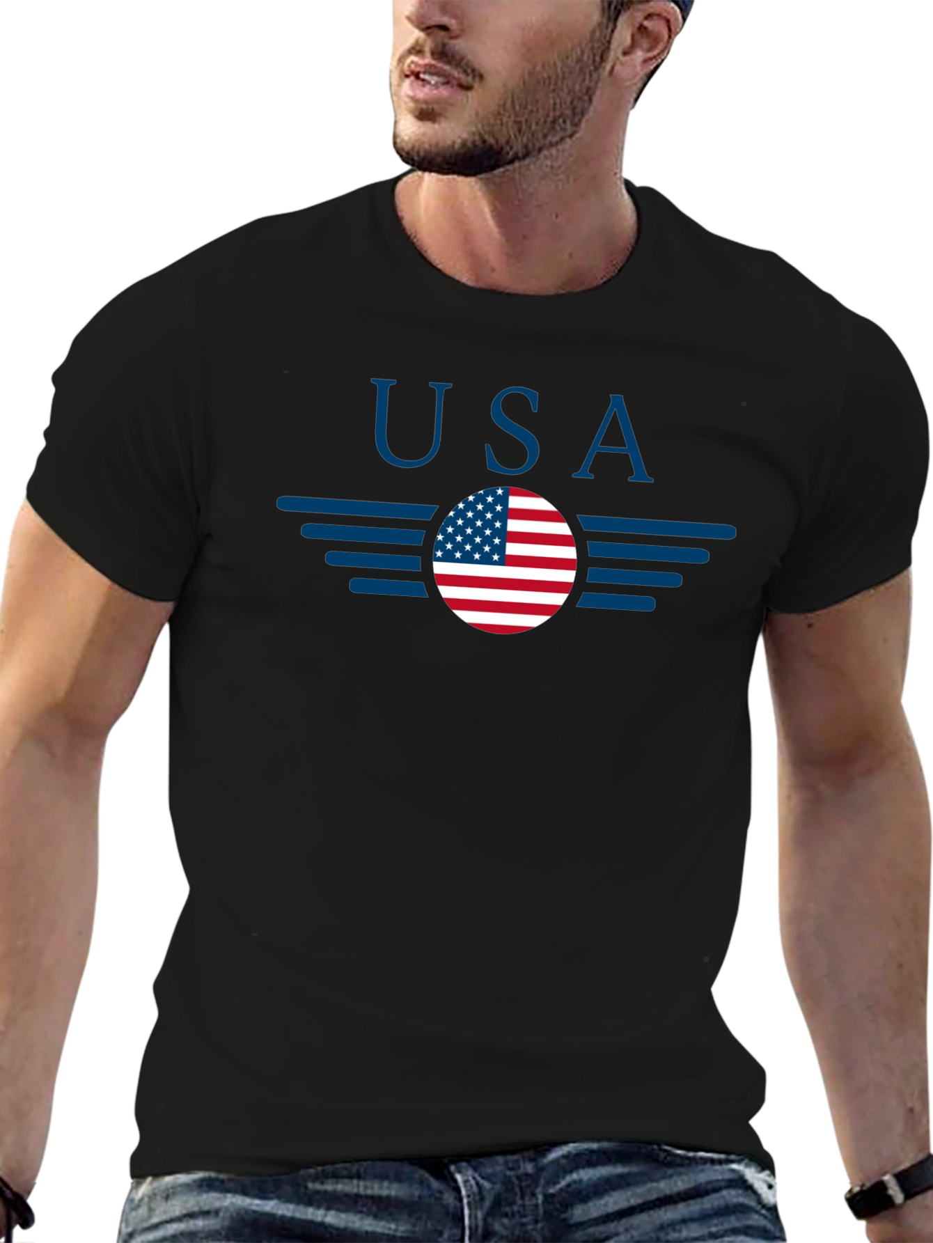 USA Flag Graphic T-Shirt