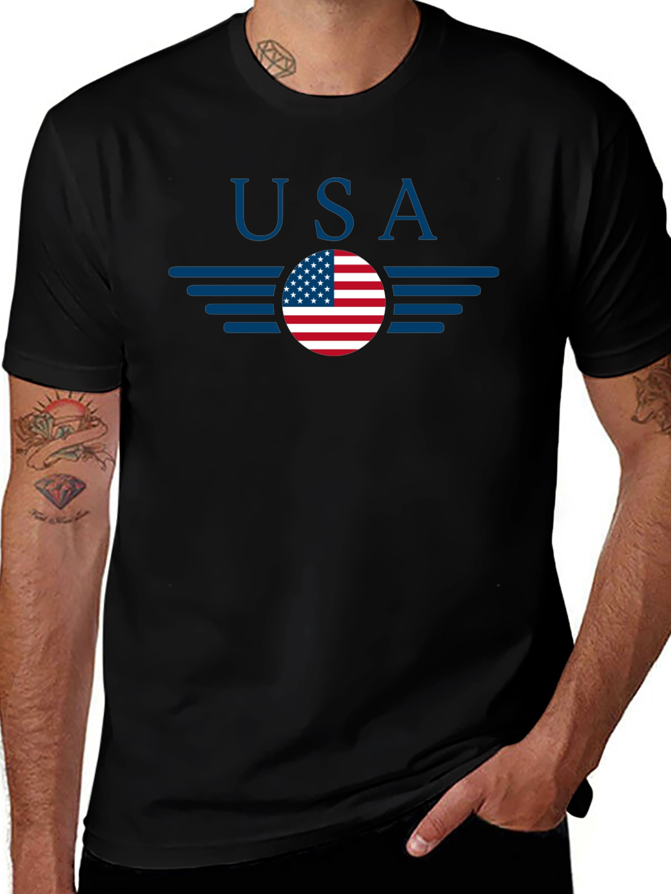 USA Flag Graphic T-Shirt