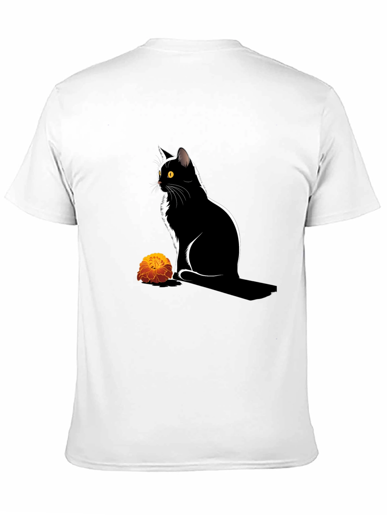 Black Cat & Marigold Graphic Tee