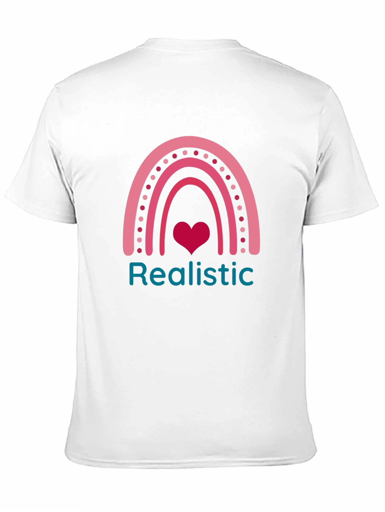 Realistic Heart Rainbow Graphic Tee