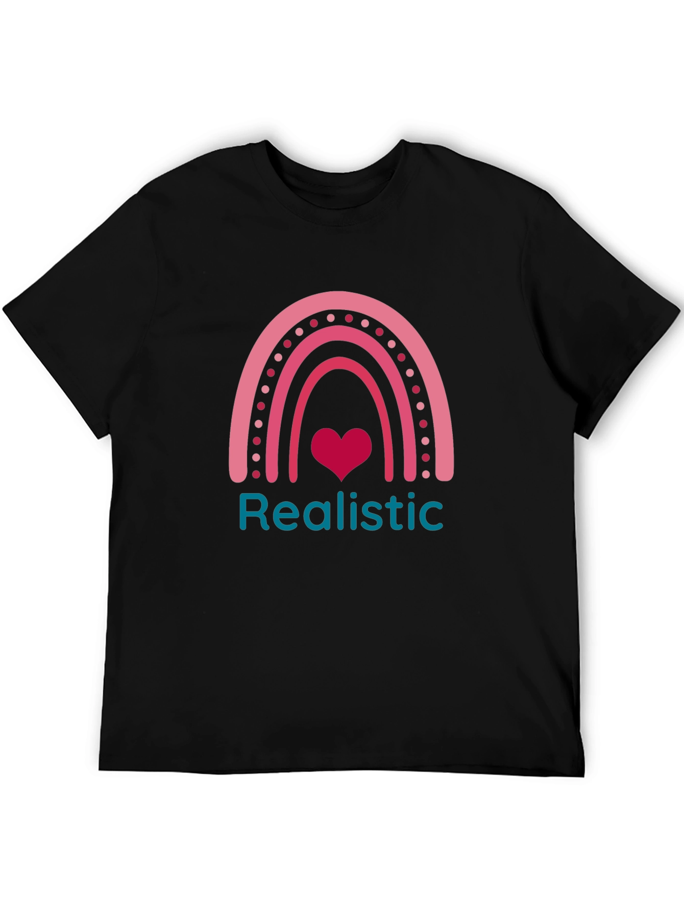 Realistic Heart Rainbow Graphic Tee