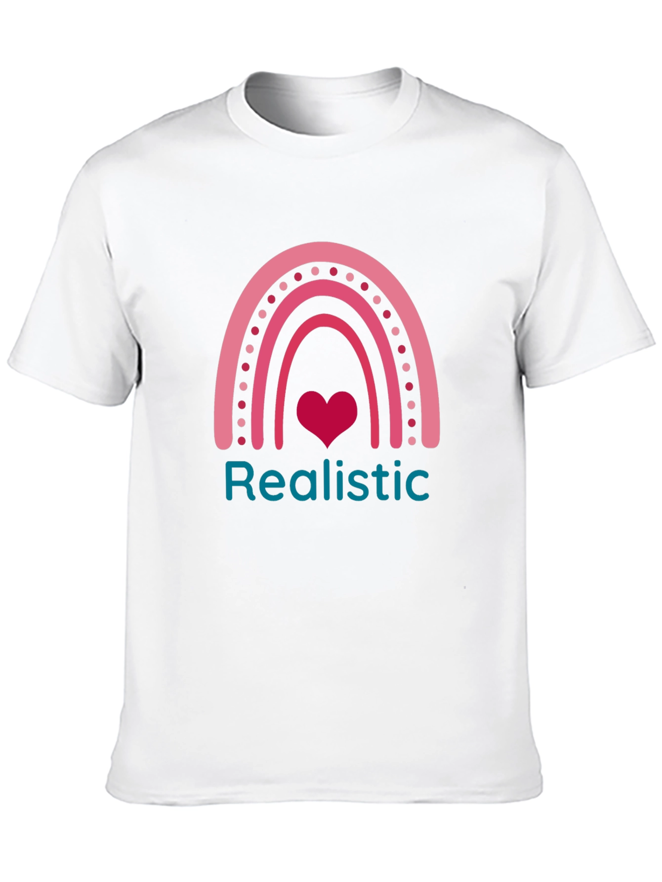 Realistic Heart Rainbow Graphic Tee