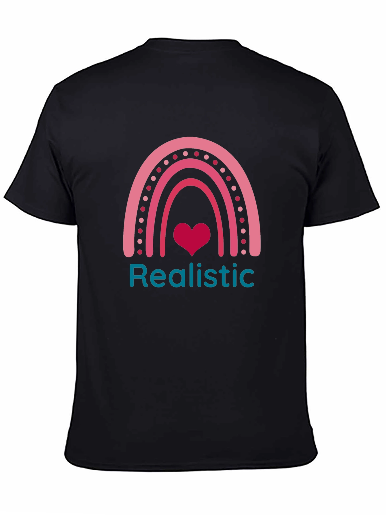 Realistic Heart Rainbow Graphic Tee